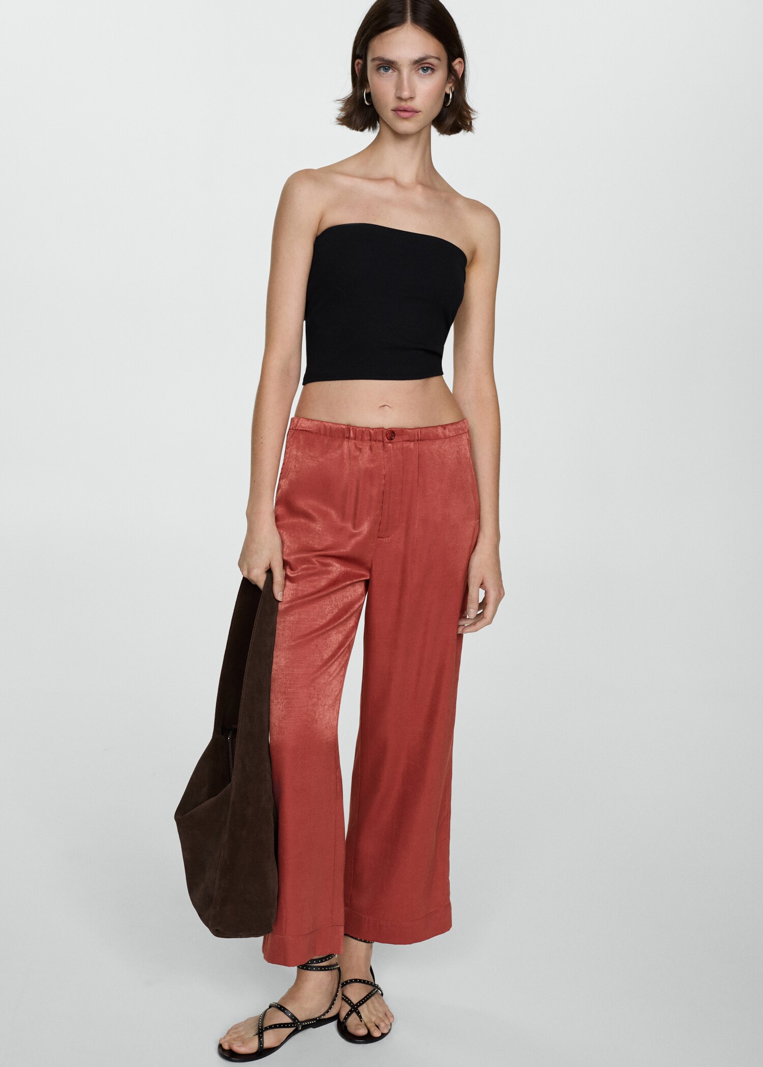 Satijnen crop broek - Detail van het artikel 2