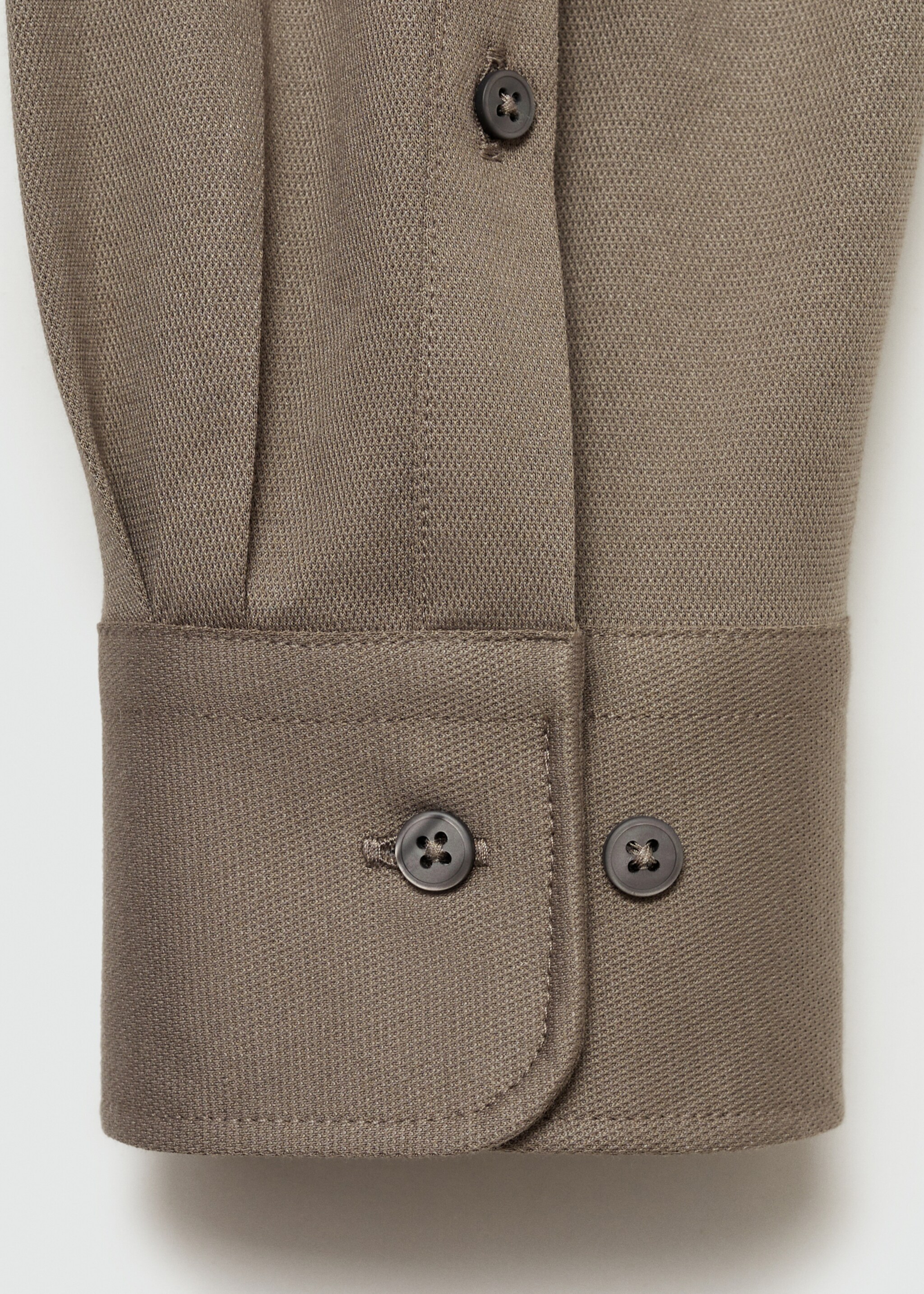Crease-resistant regular-fit shirt - Details of the article 0, Medium Brown. Ref: 77015984-00.