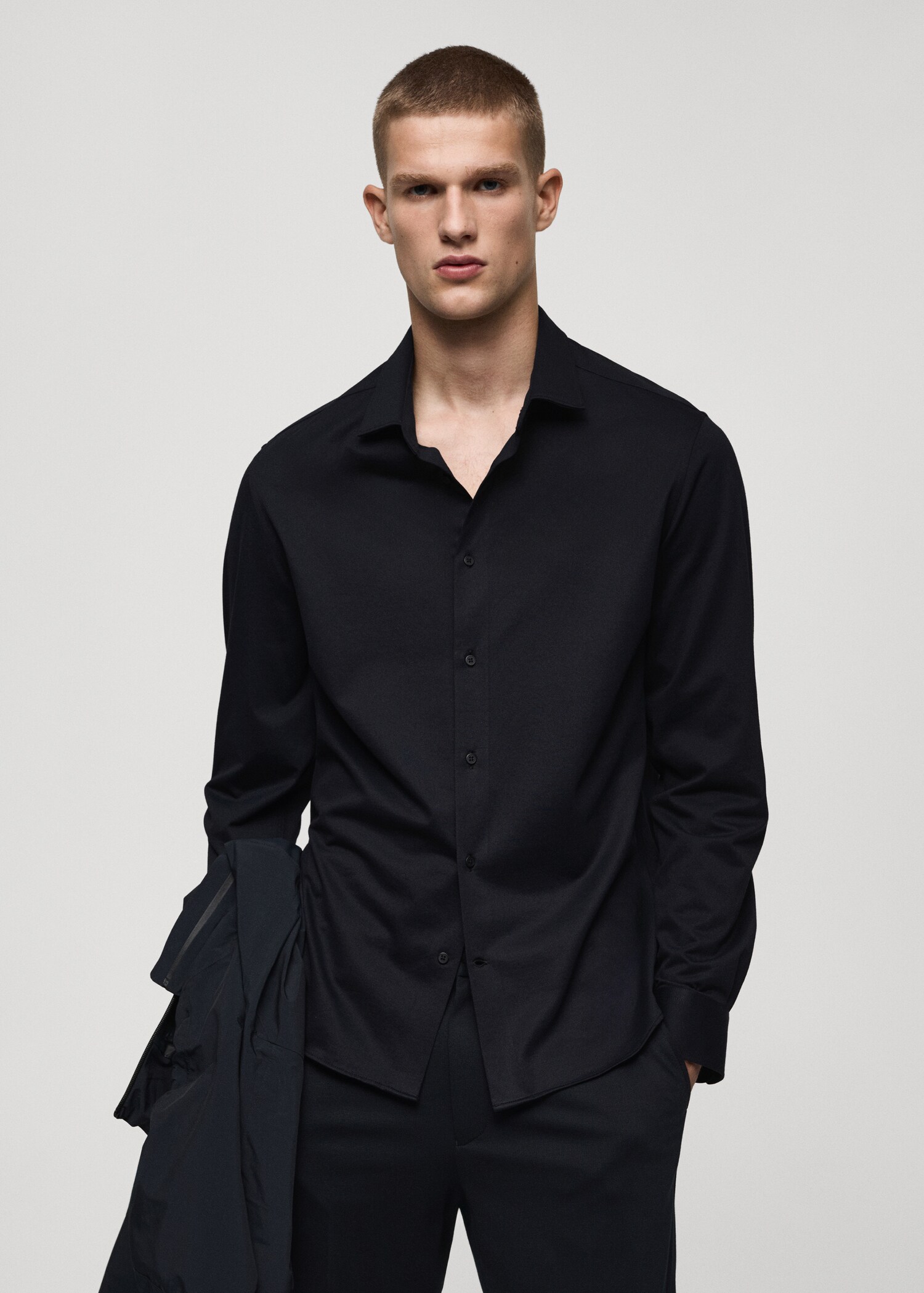 Crease-resistant regular-fit shirt - Medium plane