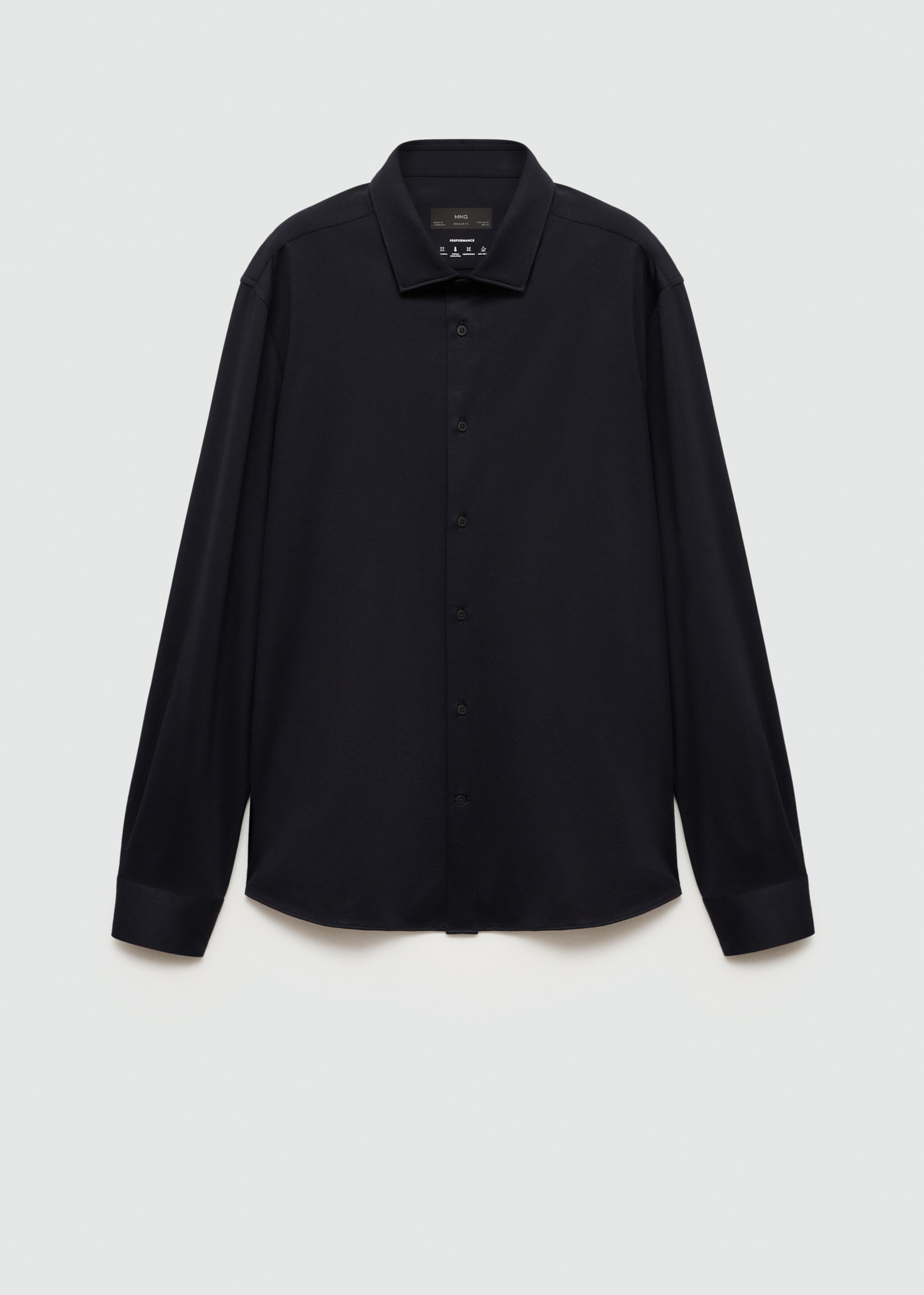 Chemise regular-fit infroissable - Article sans modèle, Bleu marine foncé. Ref: 77015984-00.