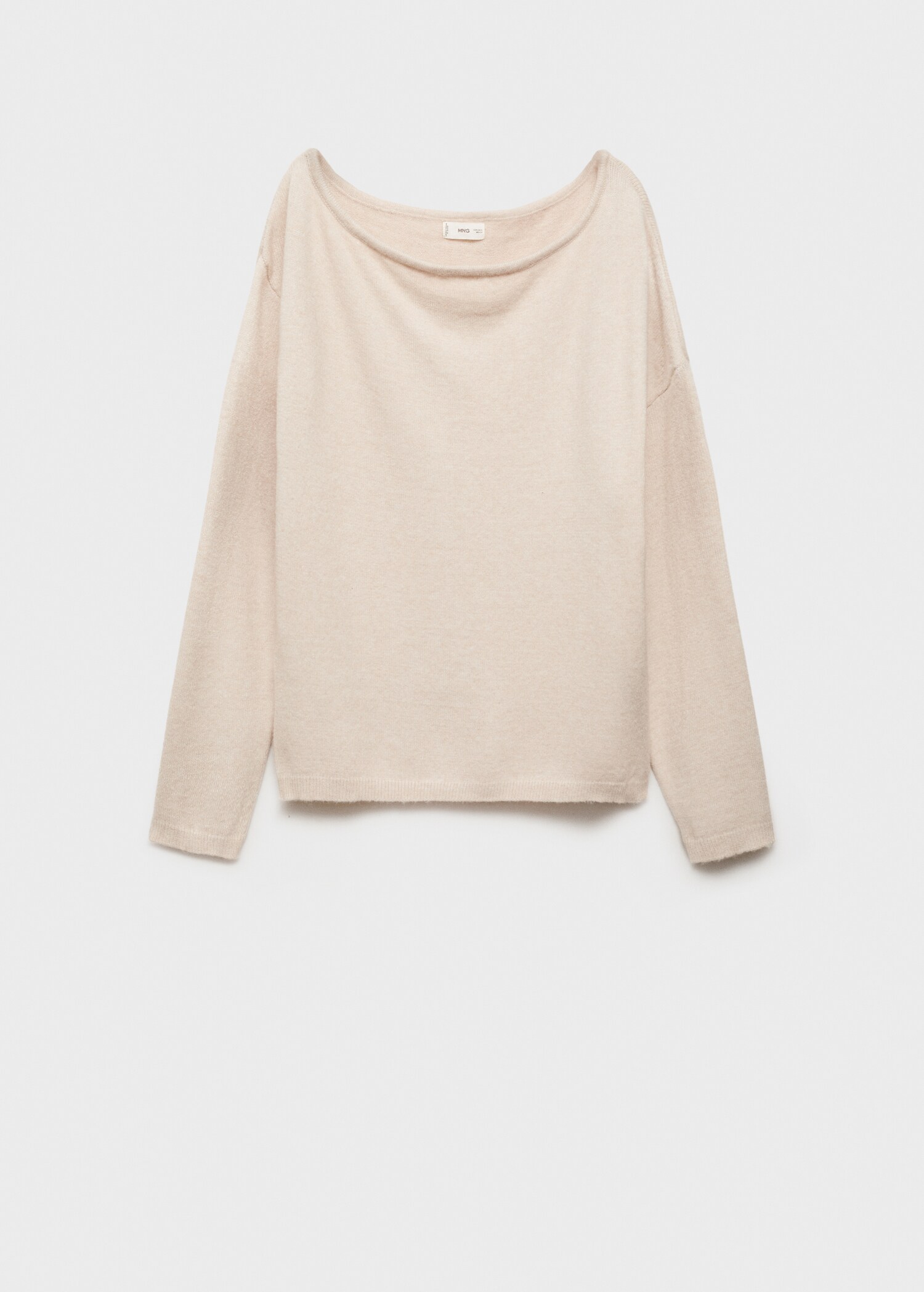 Boat-neck knitted sweater - Article without model