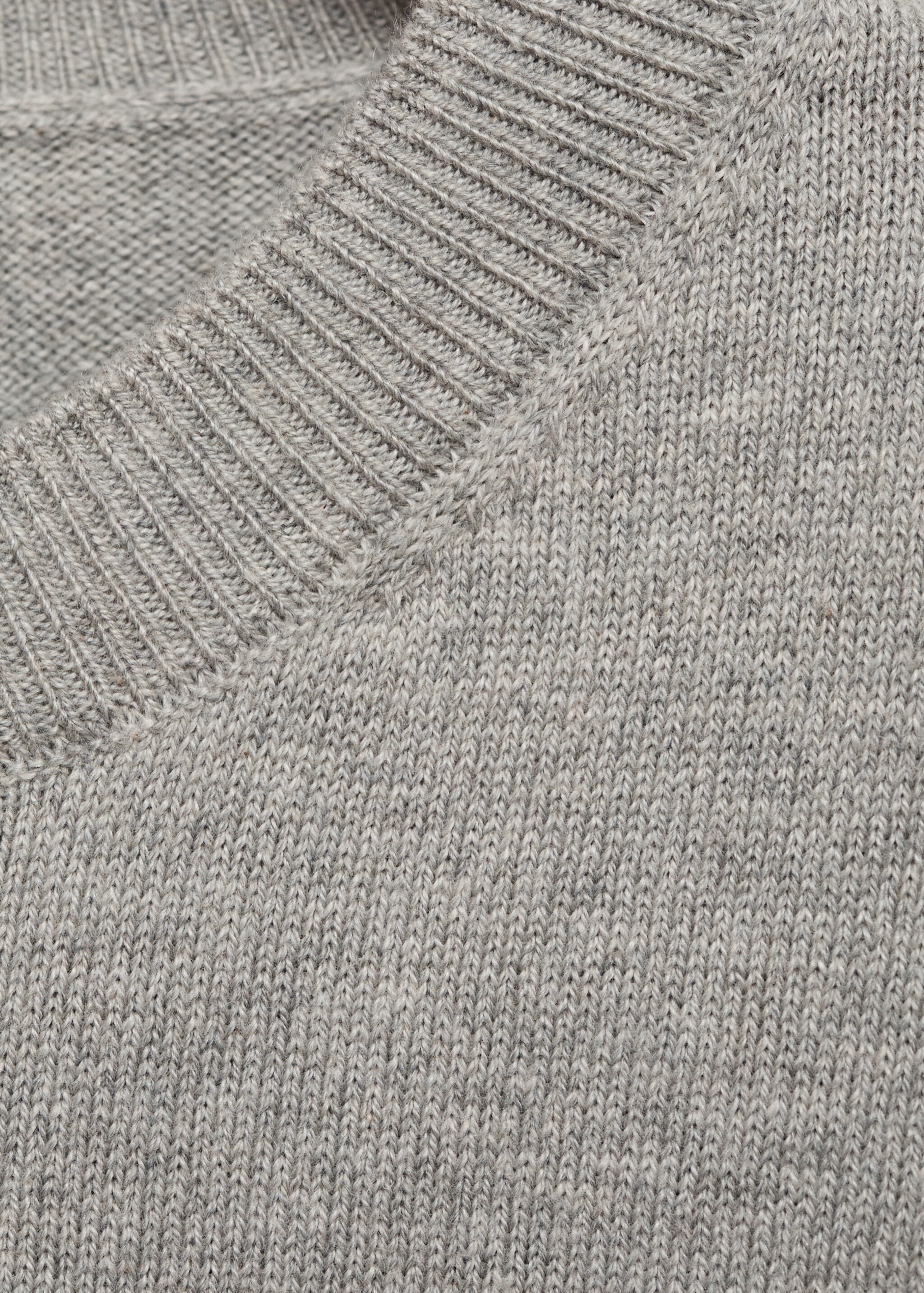 Striped rib sweater - Details of the article 8, Medium Heather Grey. Ref: 77015988-00.