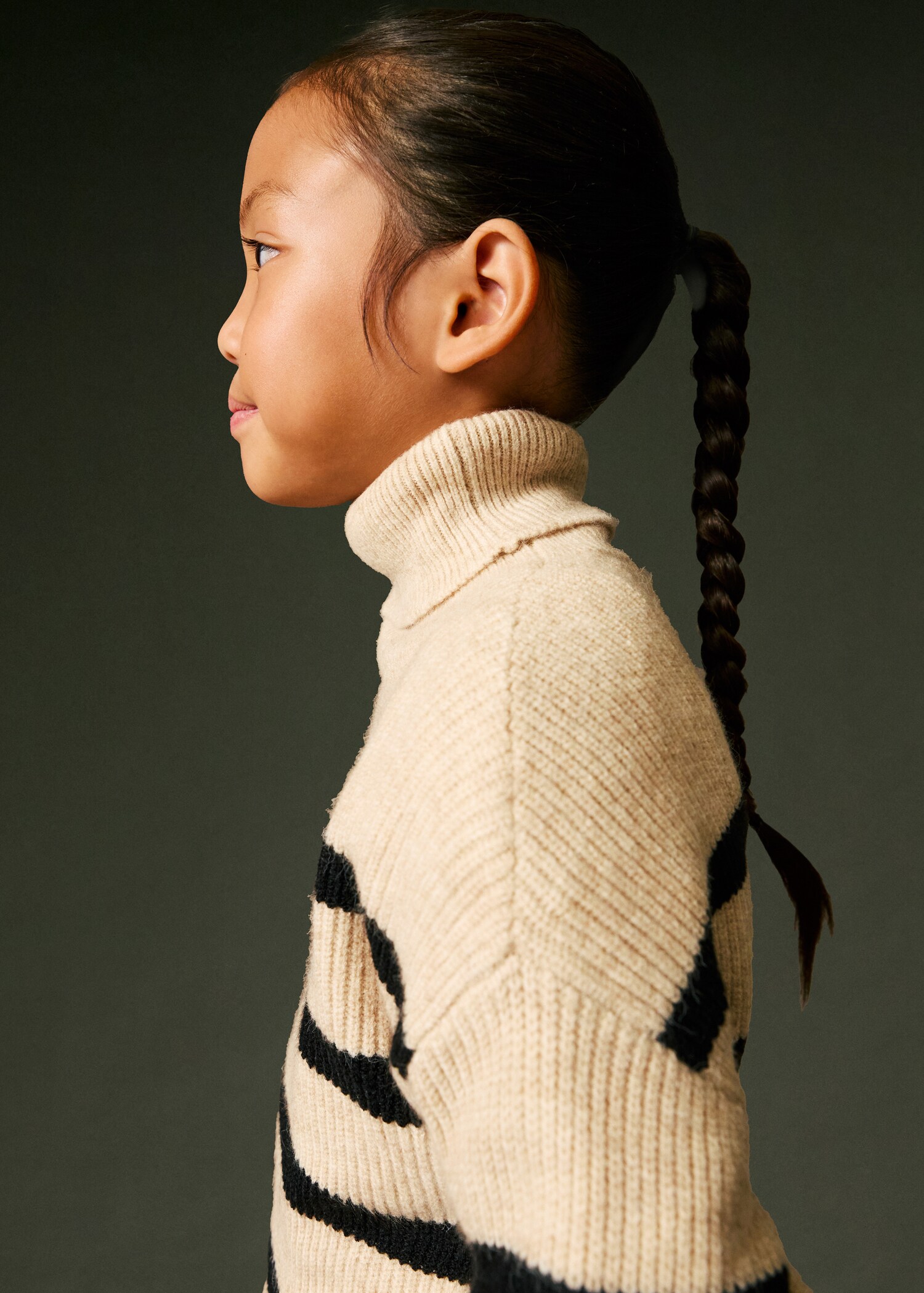 Stand-collar striped sweater - Details of the article 5