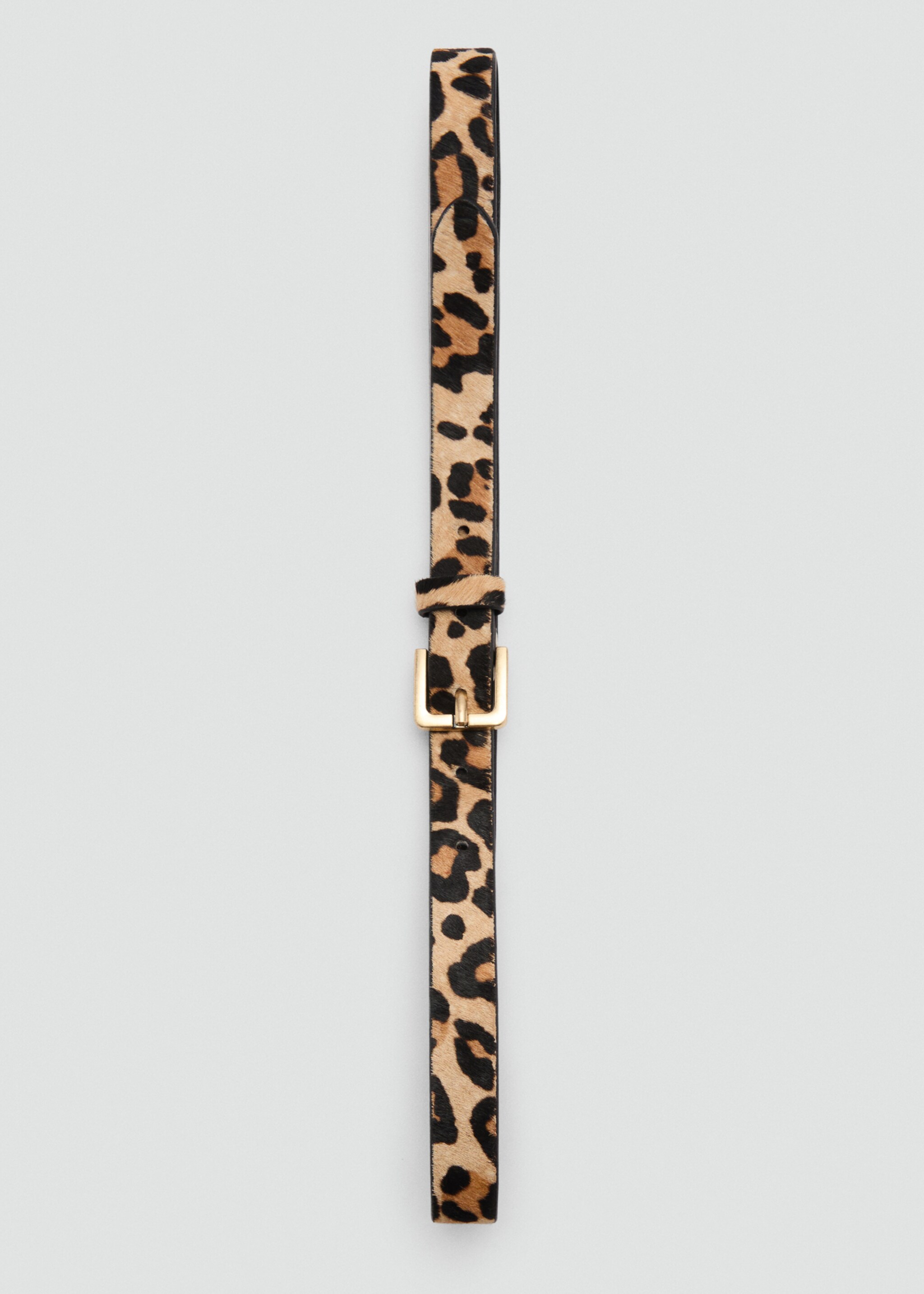 Slim leopard-print leather belt - Details of the article 2