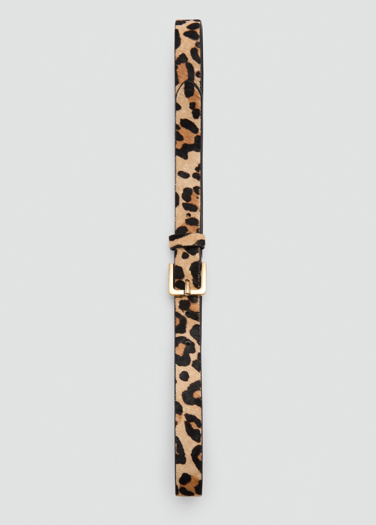 Slim leopard-print leather belt - Details of the article 2