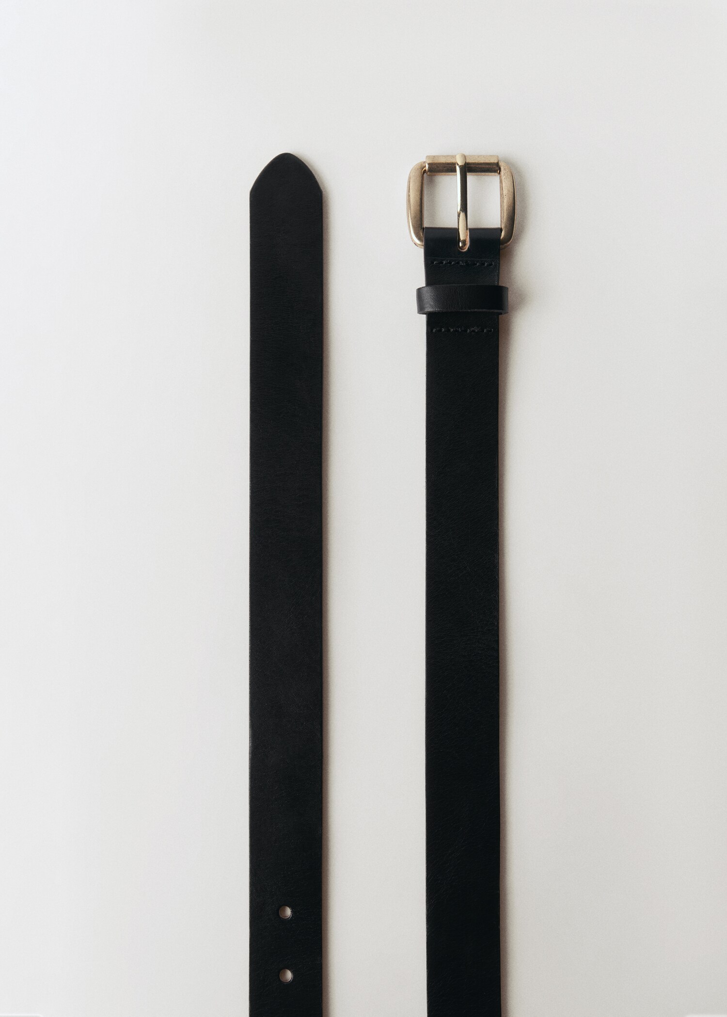 Leather belt with square buckle - Details of the article 1