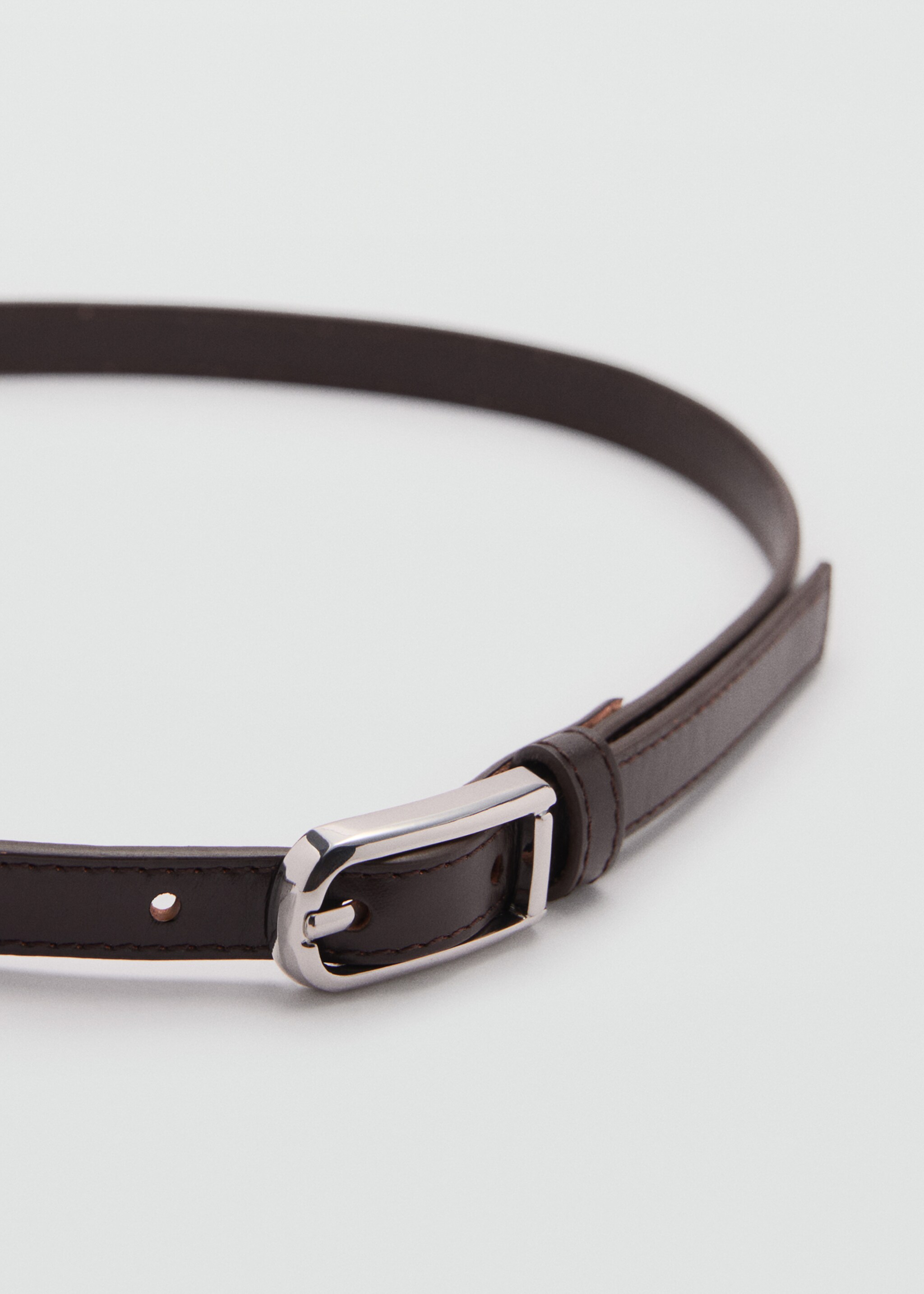 Leather skinny belt - Medium plane