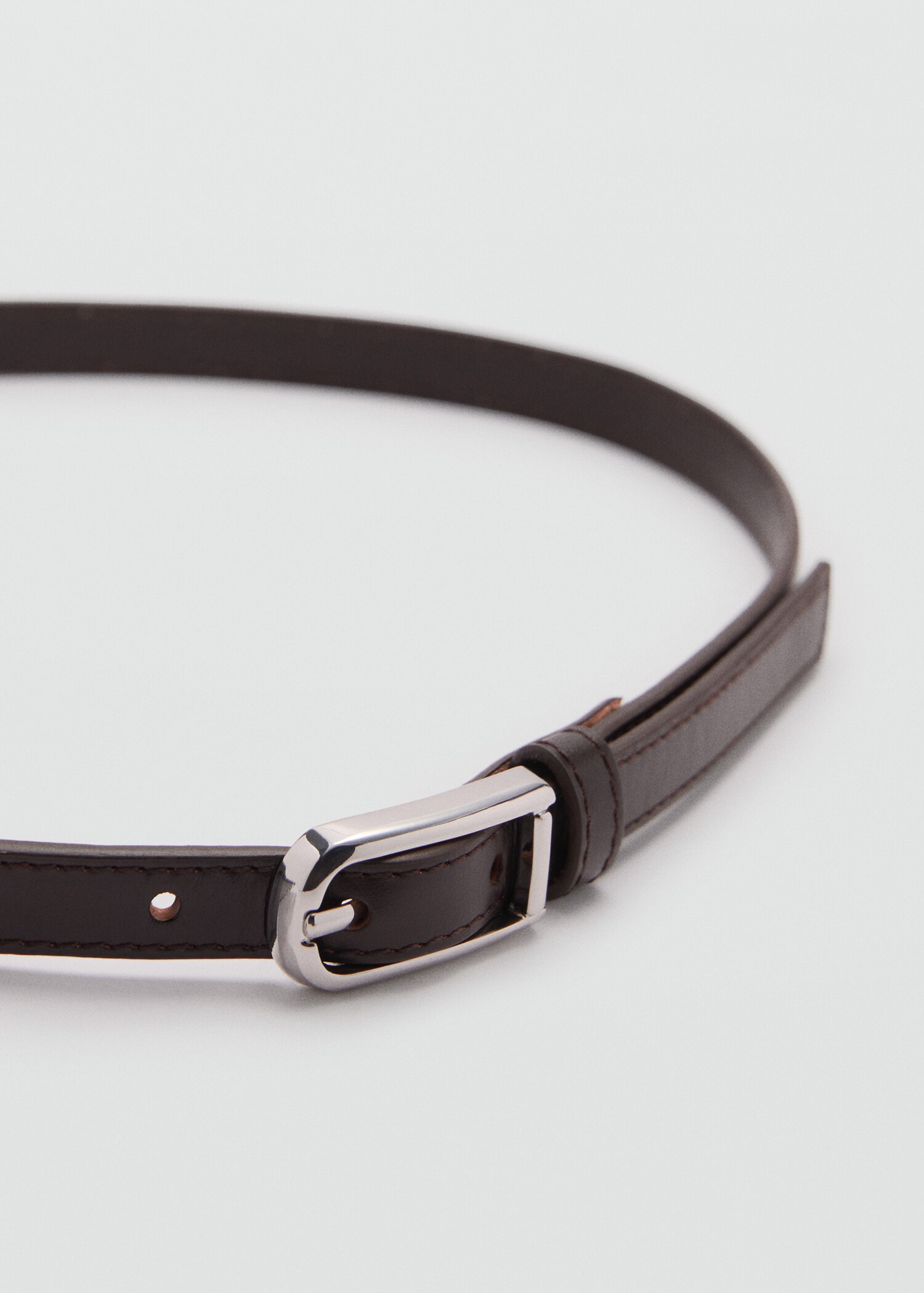 Leather skinny belt - Medium plane