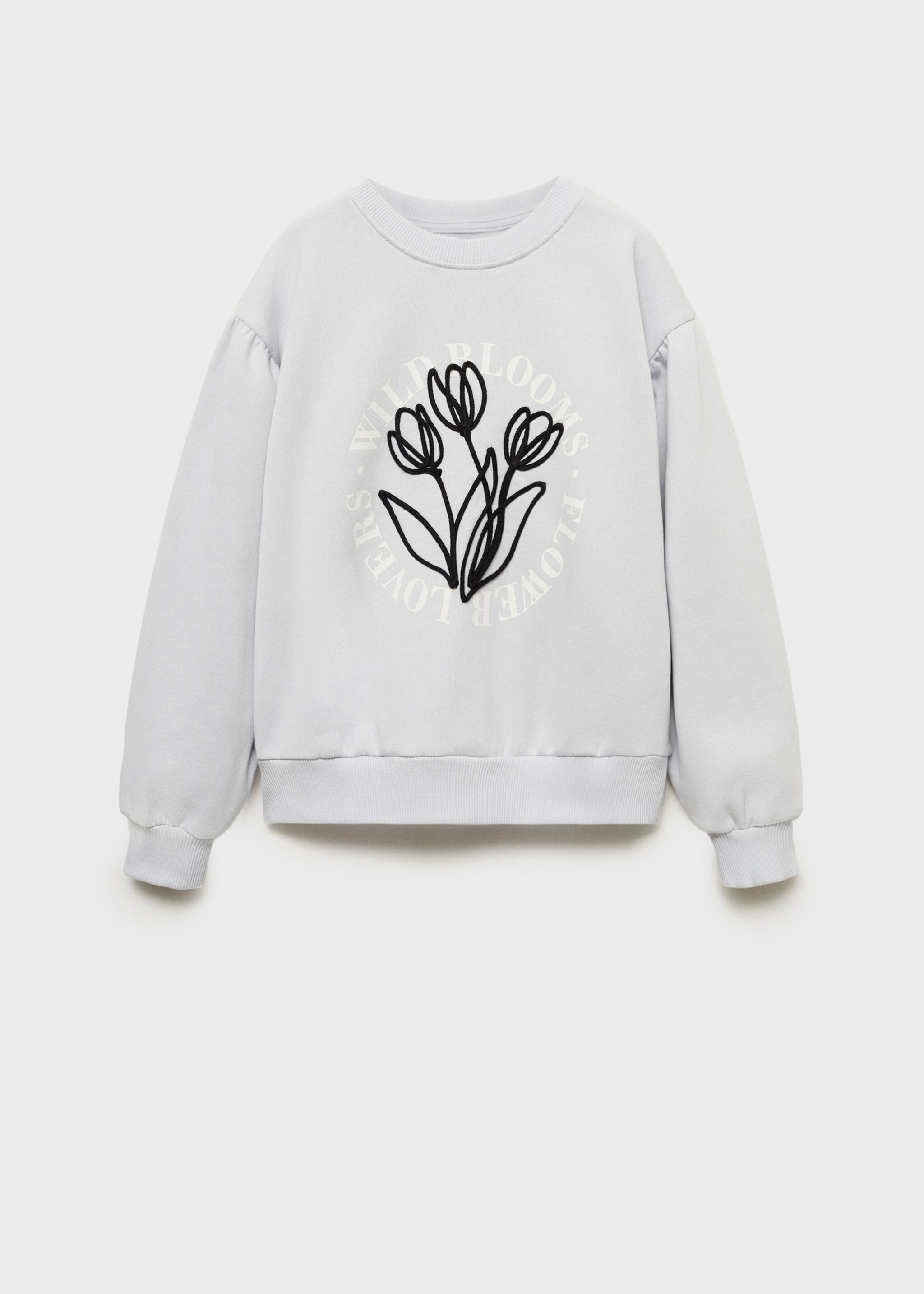 Baumwoll-Sweatshirt mit Stickdetail - Artikel ohne Model