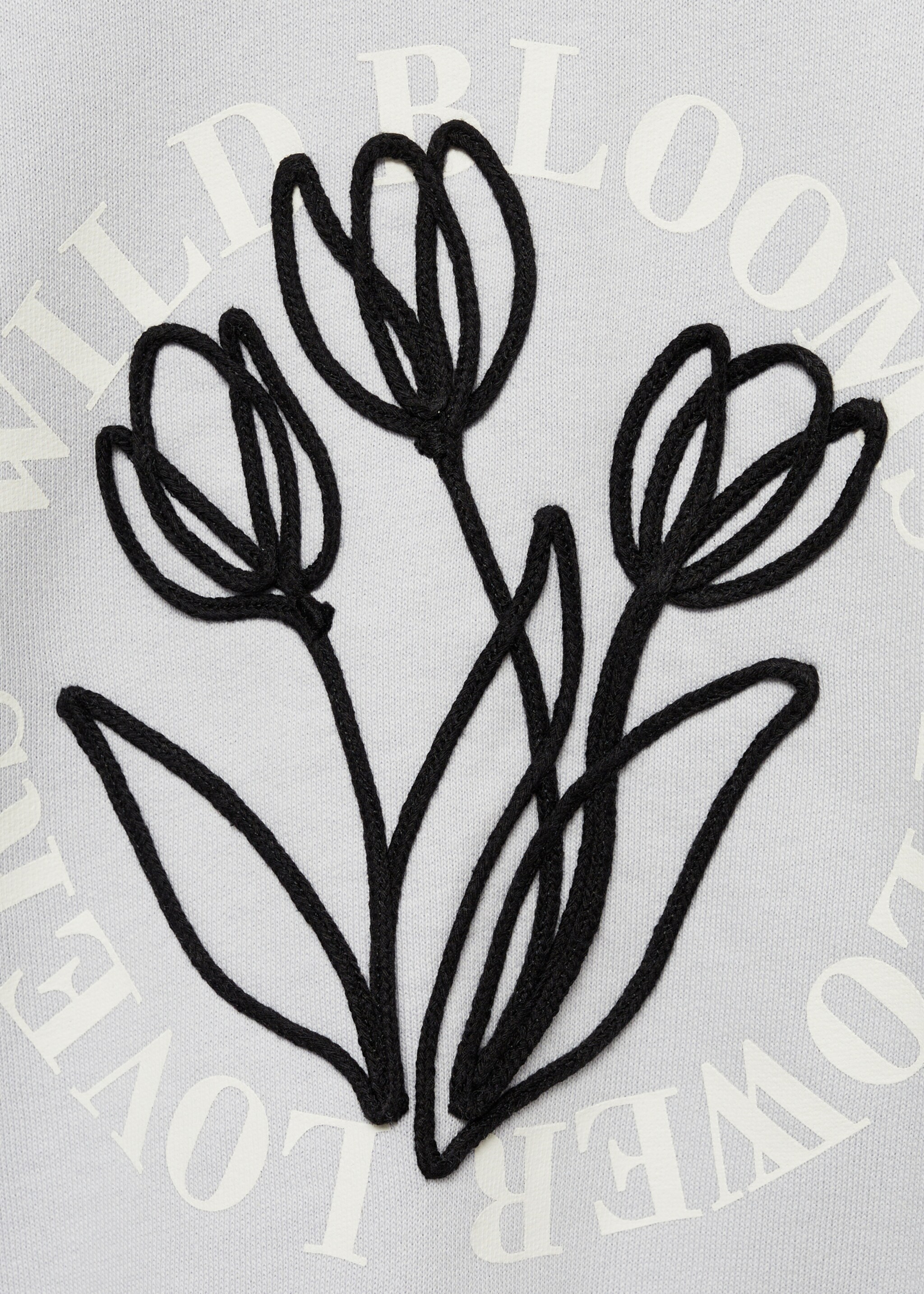 Baumwoll-Sweatshirt mit Stickdetail - Detail des Artikels 0