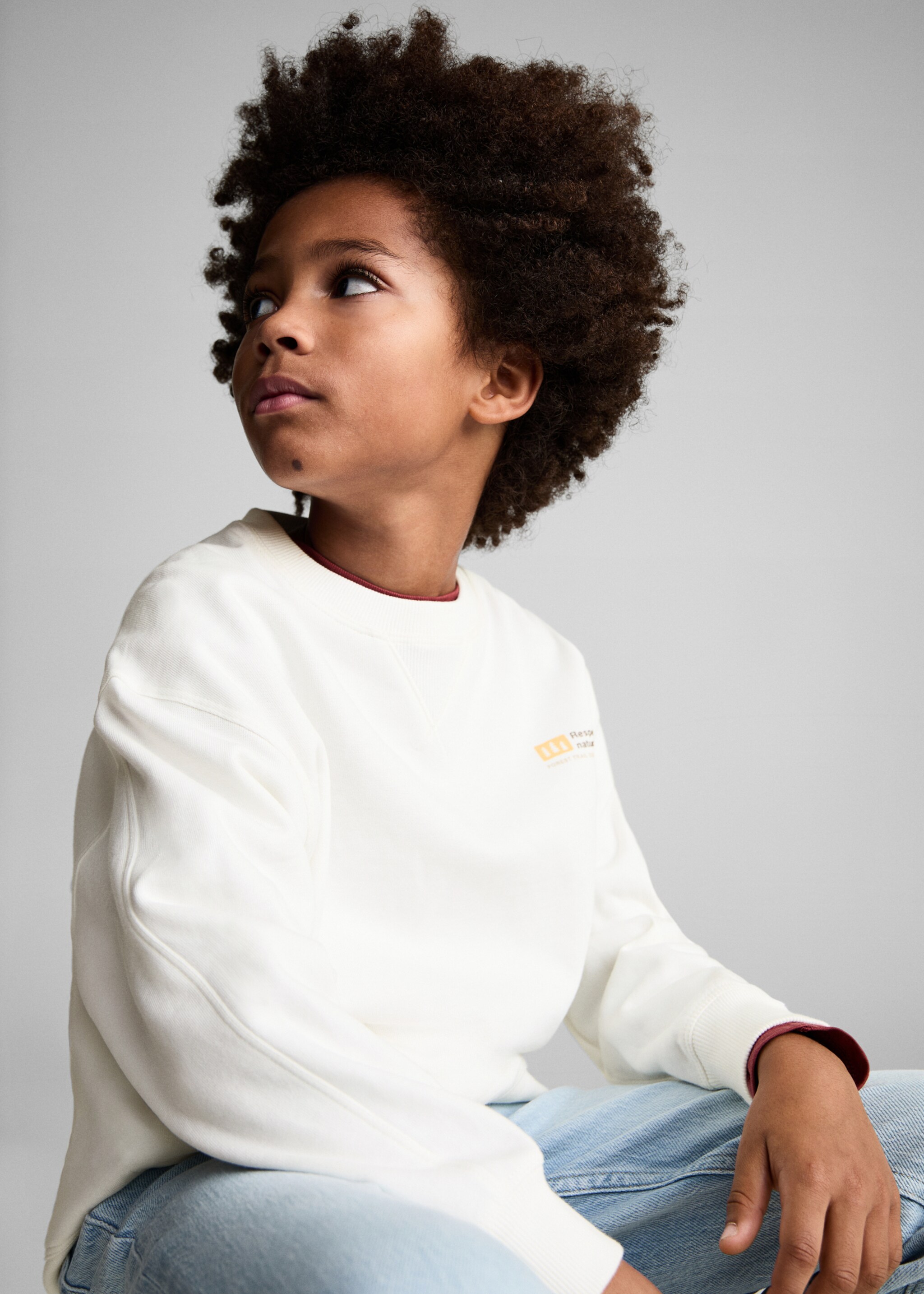 Printed cotton sweatshirt - Medium plane