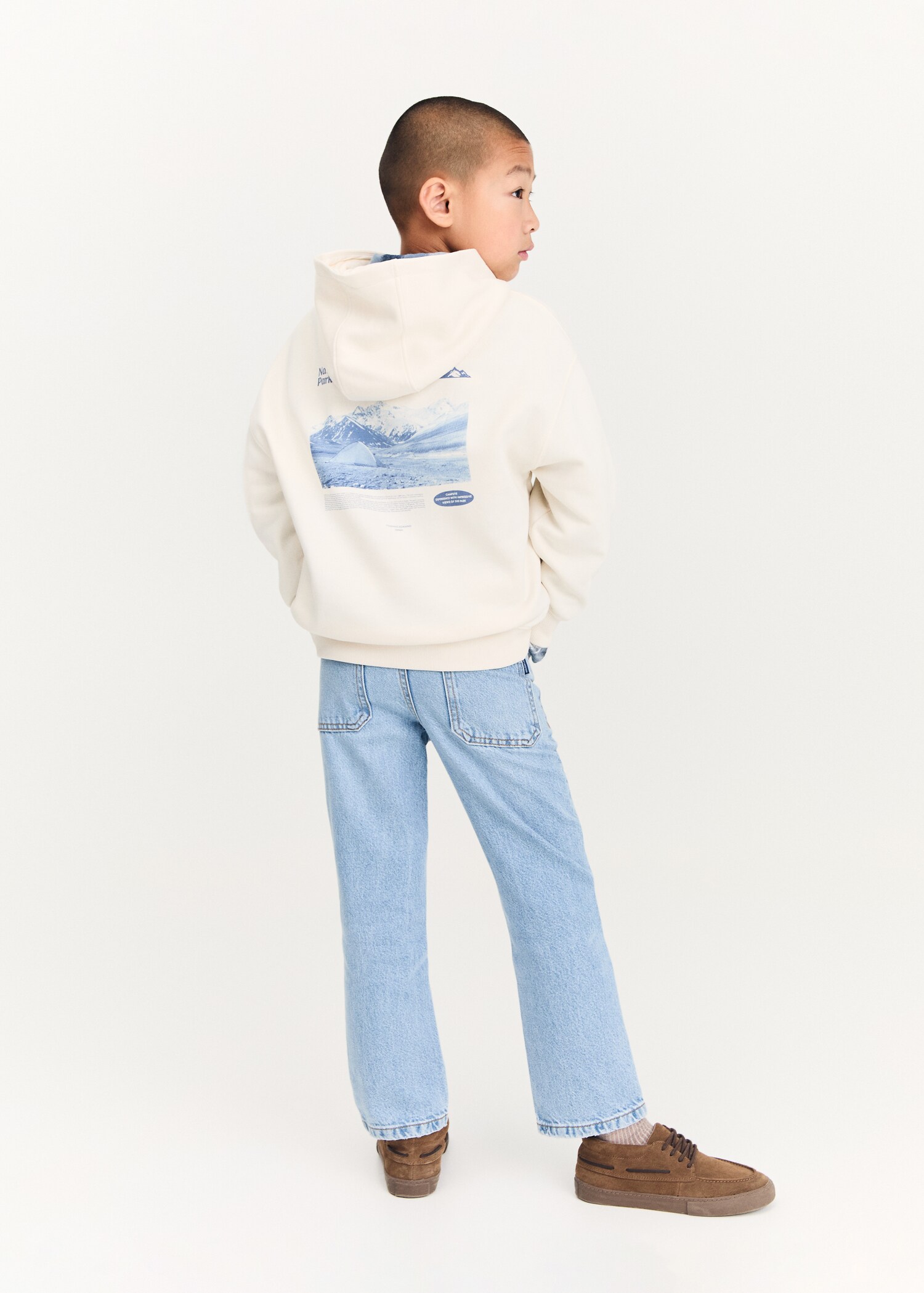 Sweat-shirt imprimé capuche - Verso de l’article