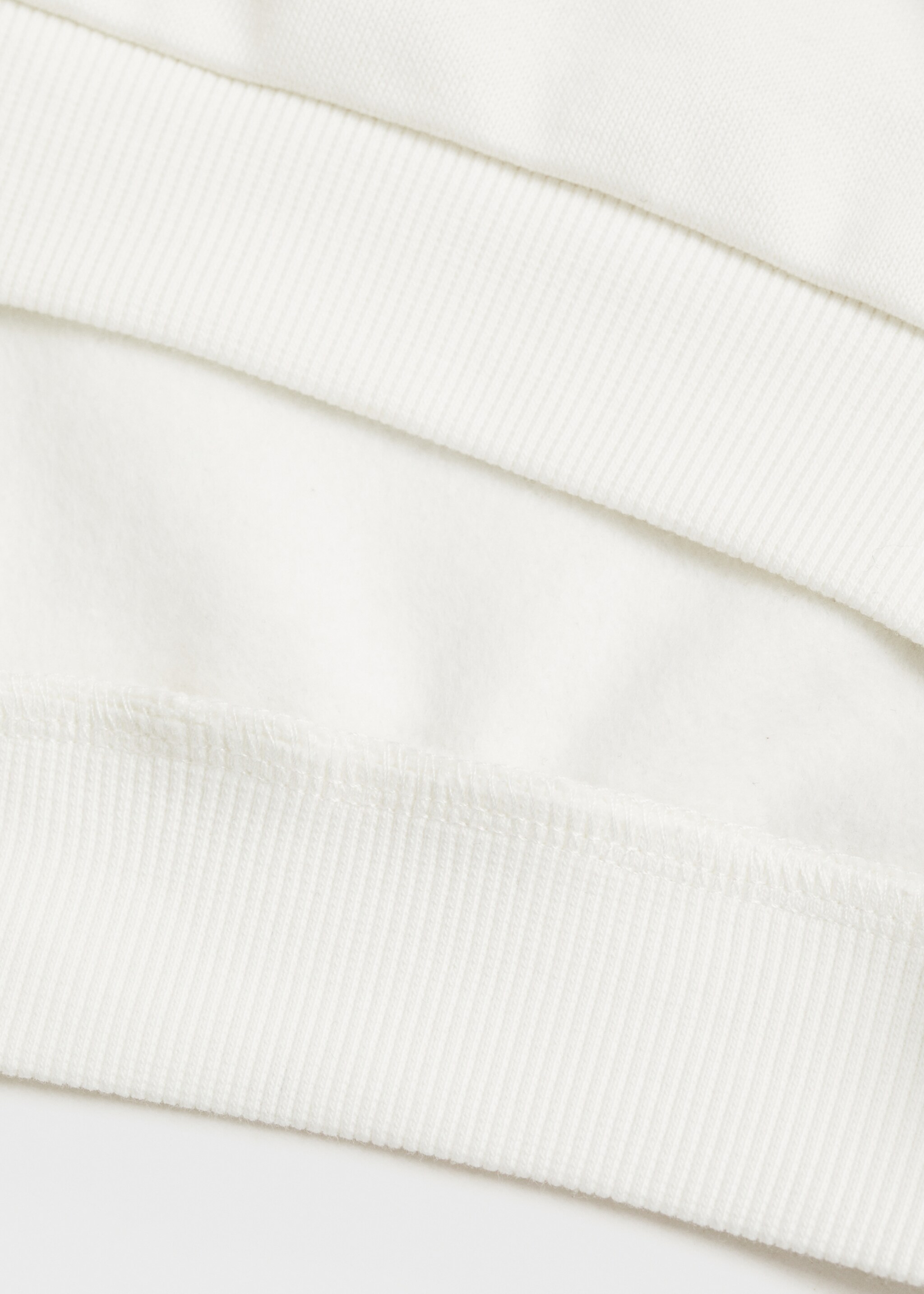 Sudadera algodón detalle bordado - Detalle del artículo 0, Blanco roto. Ref: 77016349-00.