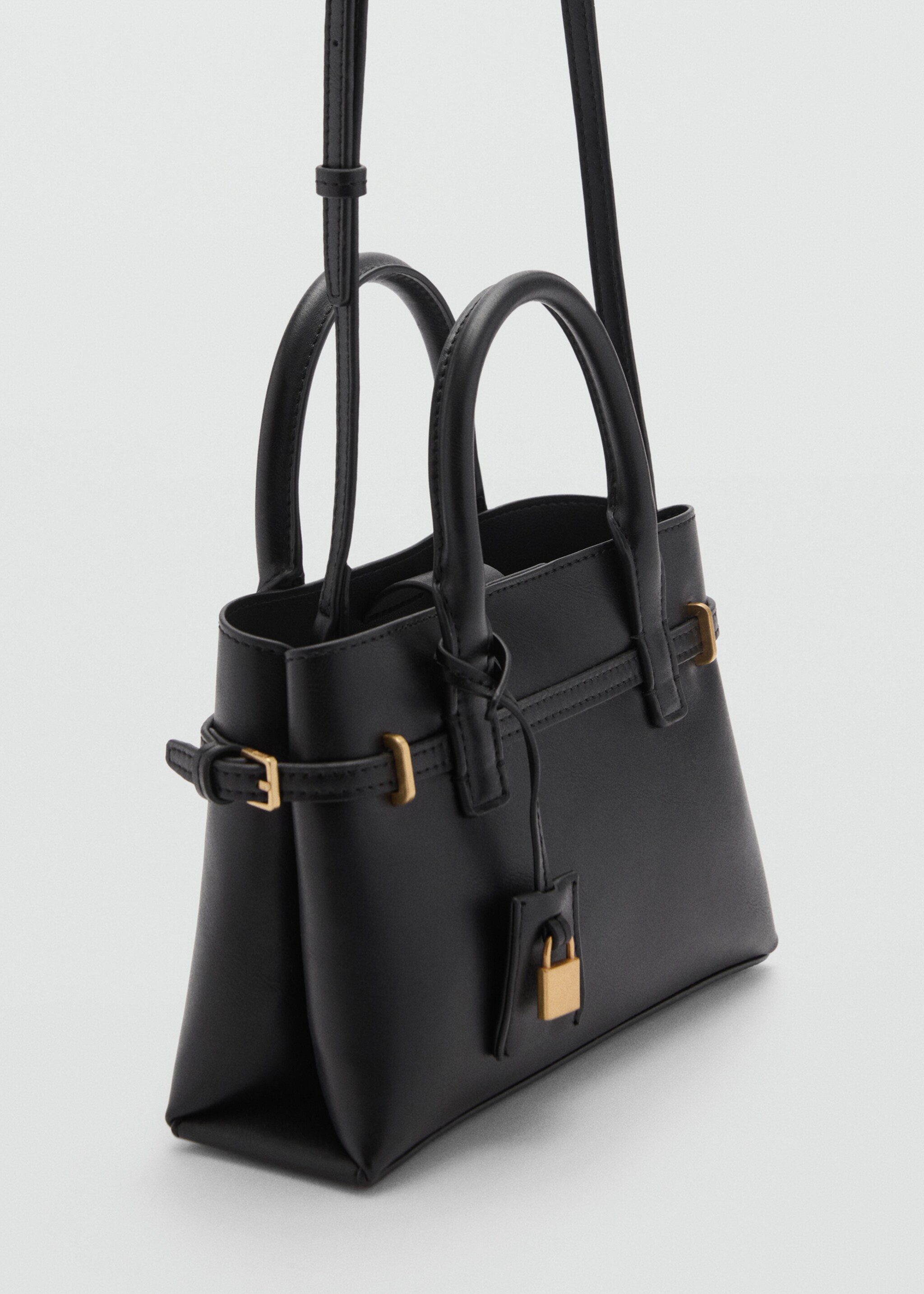 Mini-shopper with rear padlock - Medium plane, Black. Ref: 77016356-00.