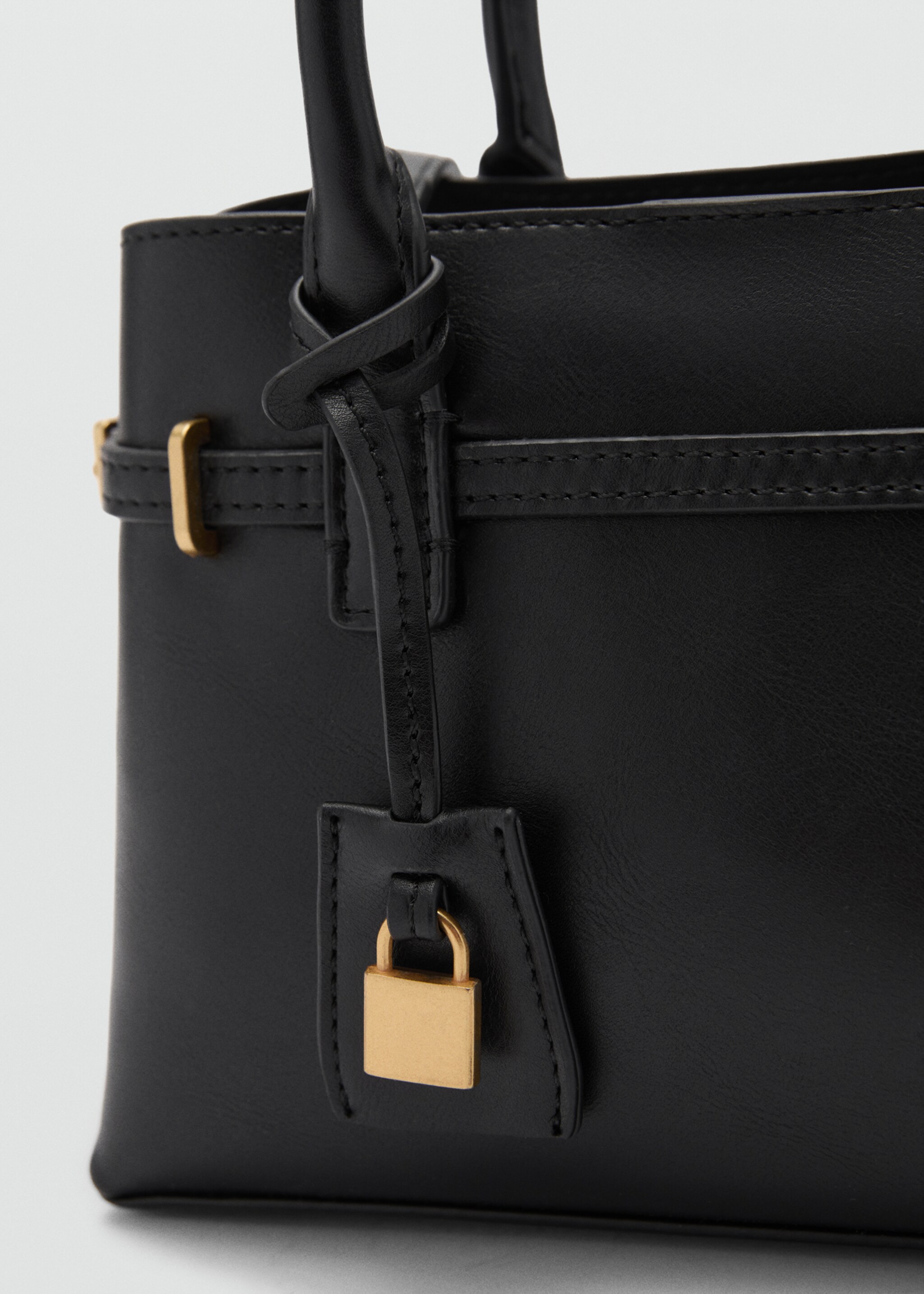 Mini-shopper with rear padlock - Details of the article 2, Black. Ref: 77016356-00.