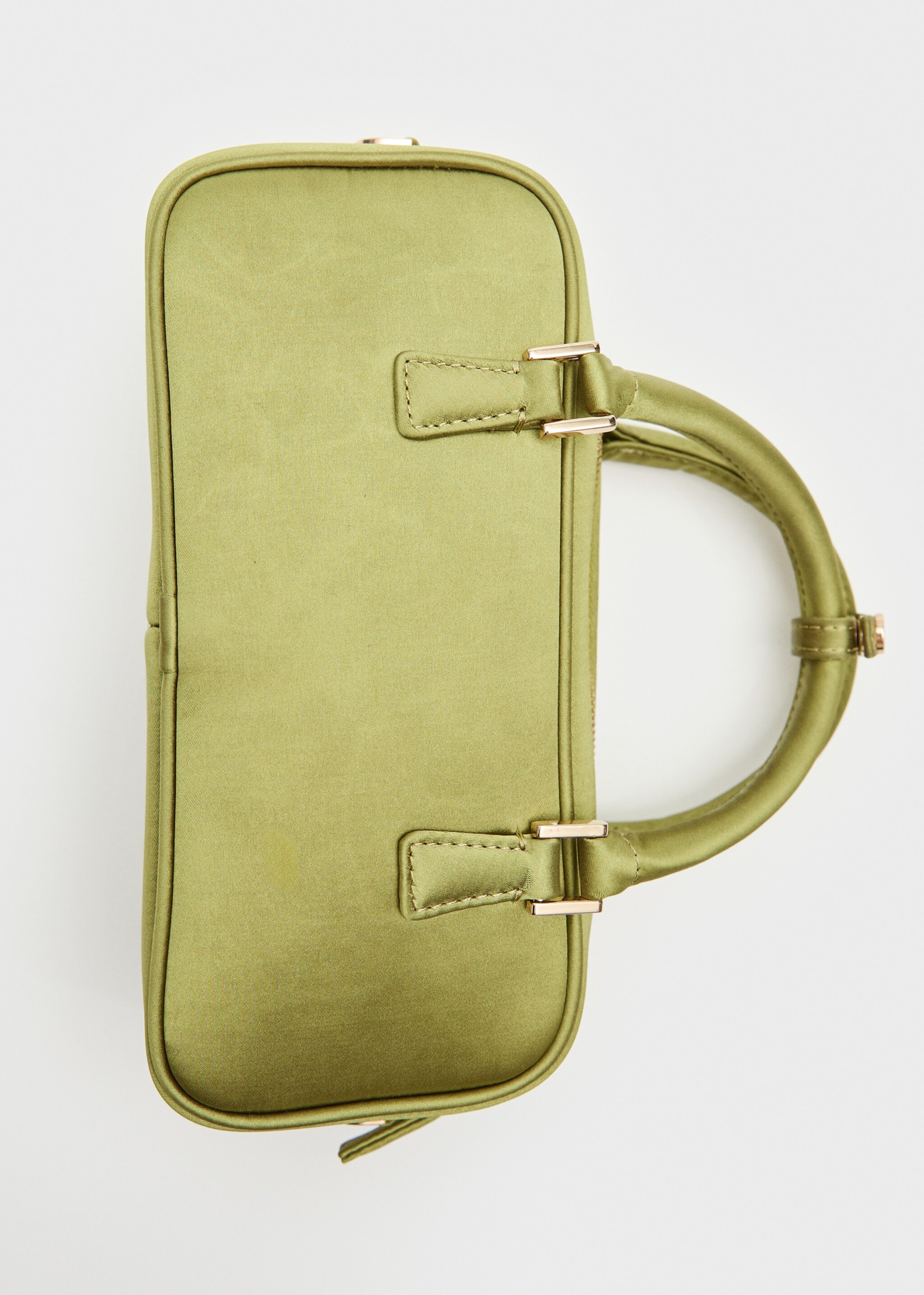 Mini satin bowling bag - Details of the article 3, Green. Ref: 77016358-00.