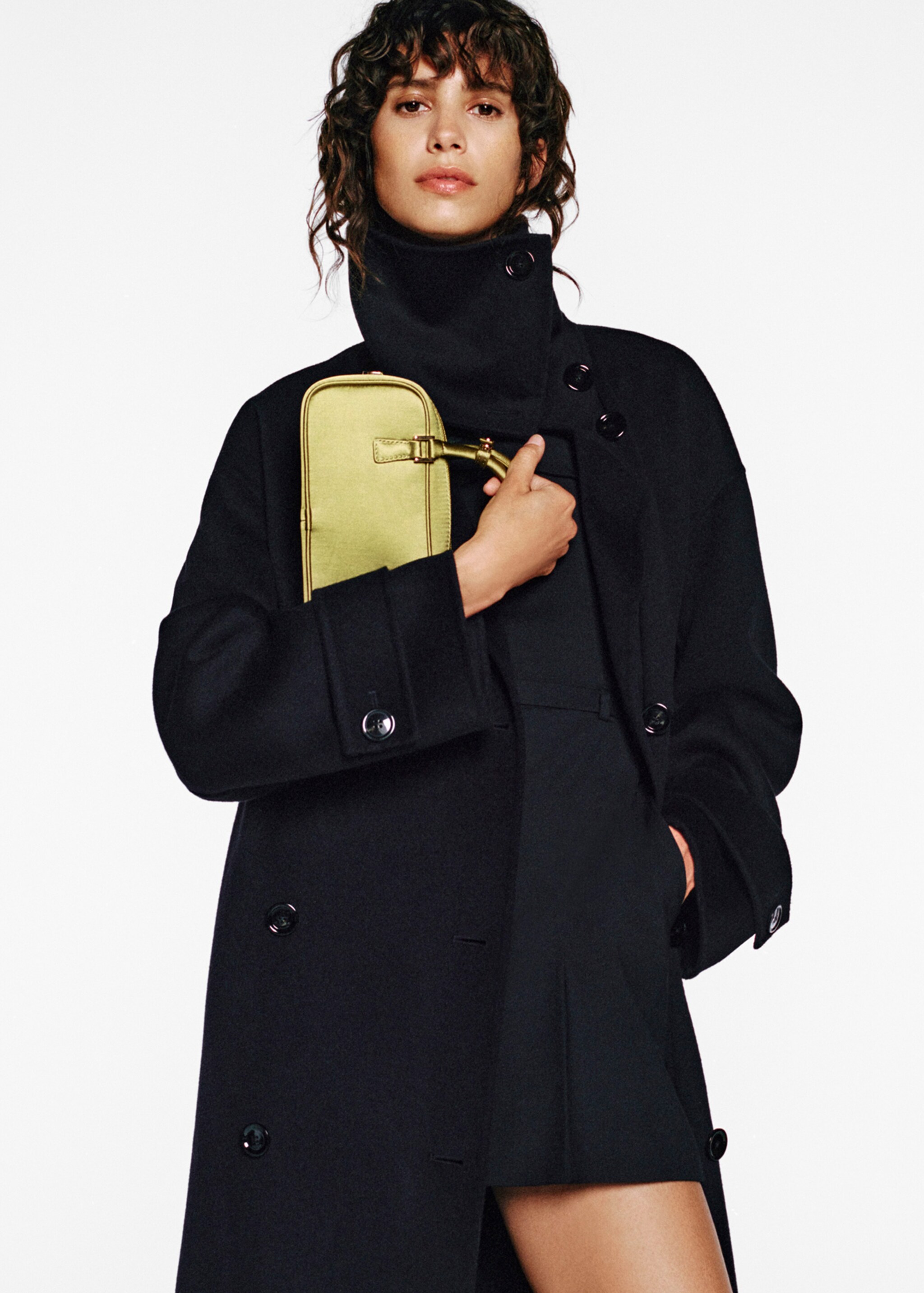 Mini satin bowling bag - Details of the article 9, Green. Ref: 77016358-00.
