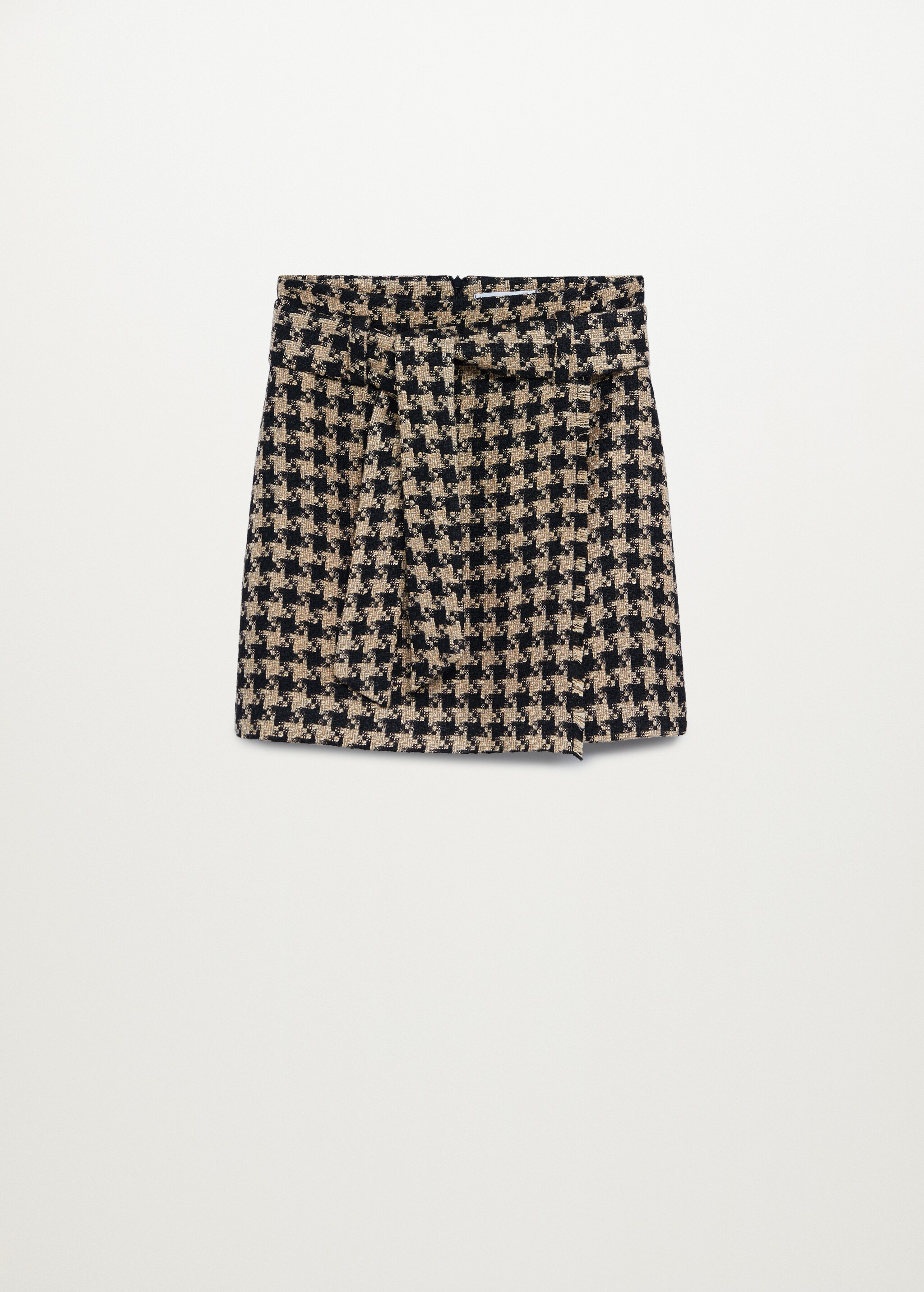Pied-de-poule minirok met ceintuur - Artikel zonder model