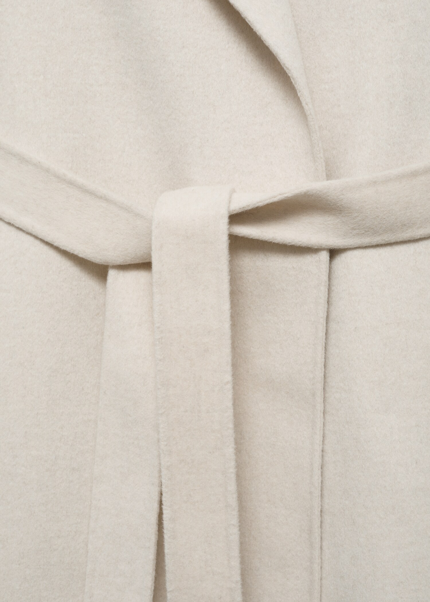 Manteau en laine handmade avec ceinture - Détail de l'article 0