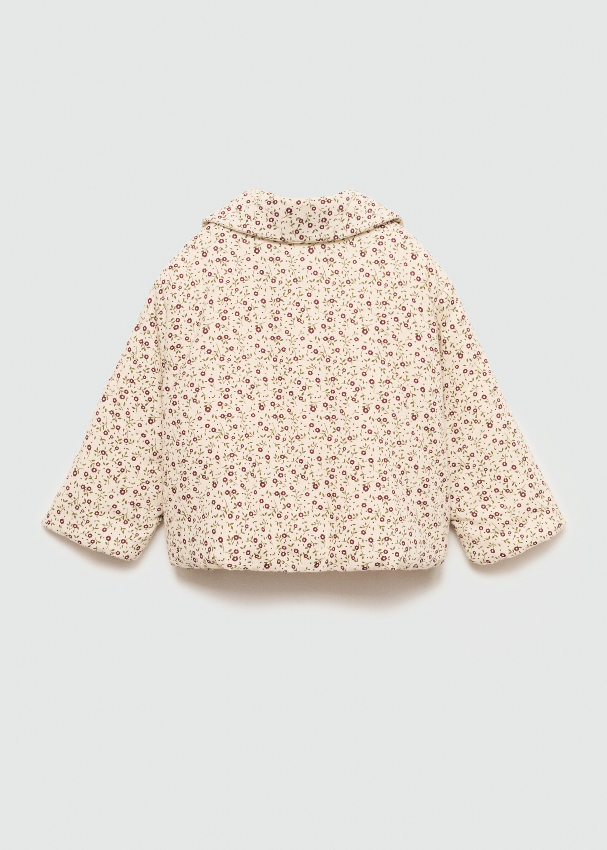 Printed cotton coat - Reverse of the article, Ecru. Ref: 77016724-00.