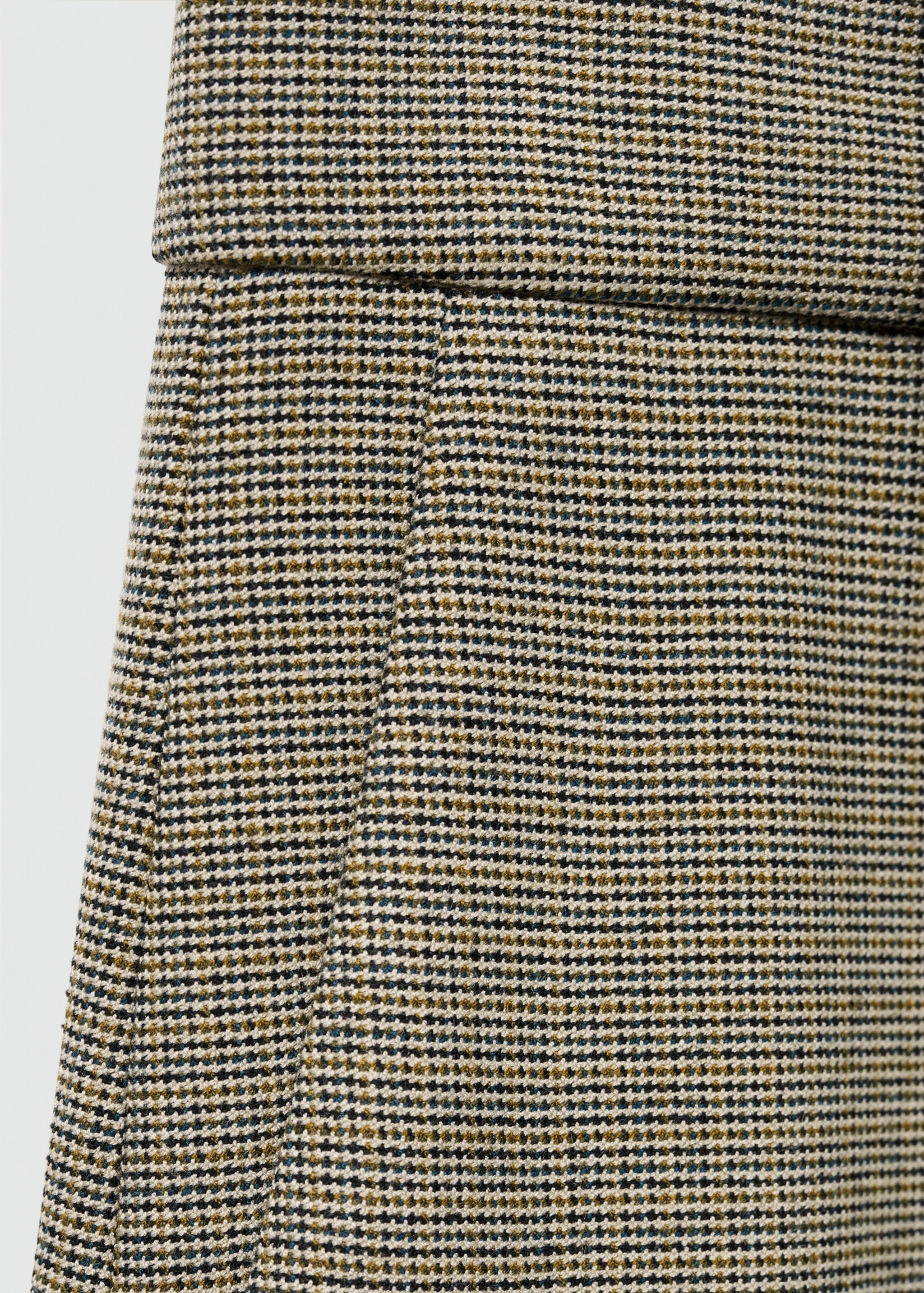 Pantalón traje flare - Detalle del artículo 0, Khaki. Ref: 77016727-00.