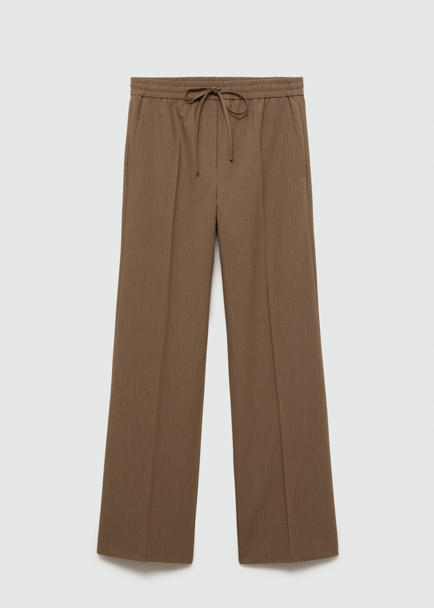 Straight-fit trousers with elastic waist - Article without model