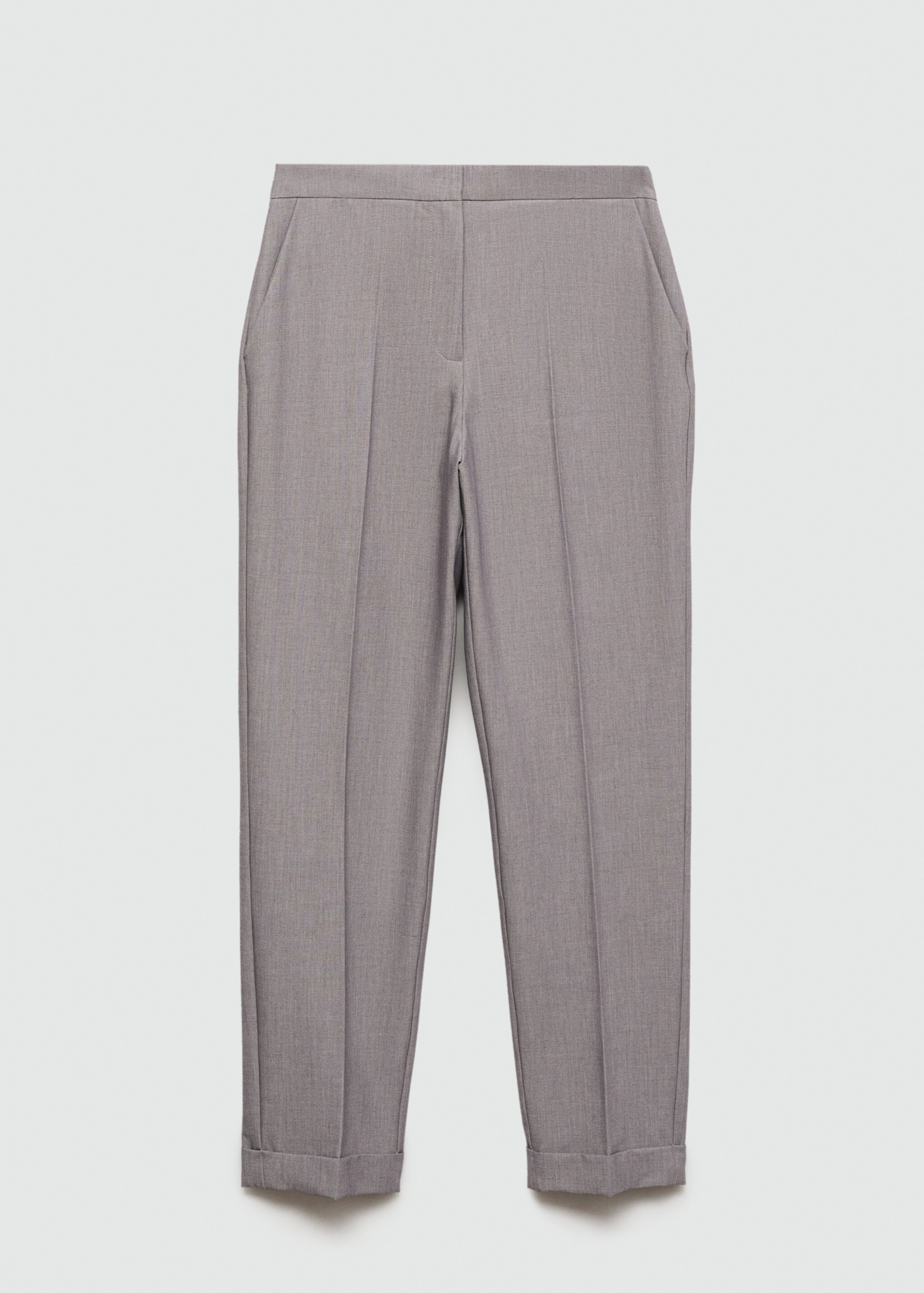 Straight suit trousers - Article without model, Grey. Ref: 77016732-00.