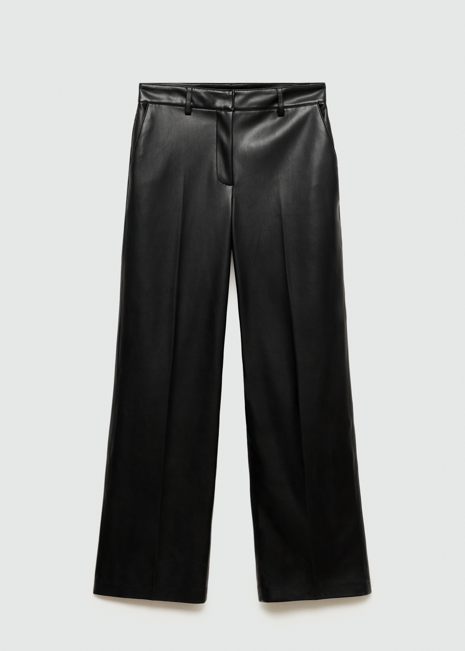 Zara Outlet Simili Cuir Zara Pantalon Pantalon Slim Stretch Noir