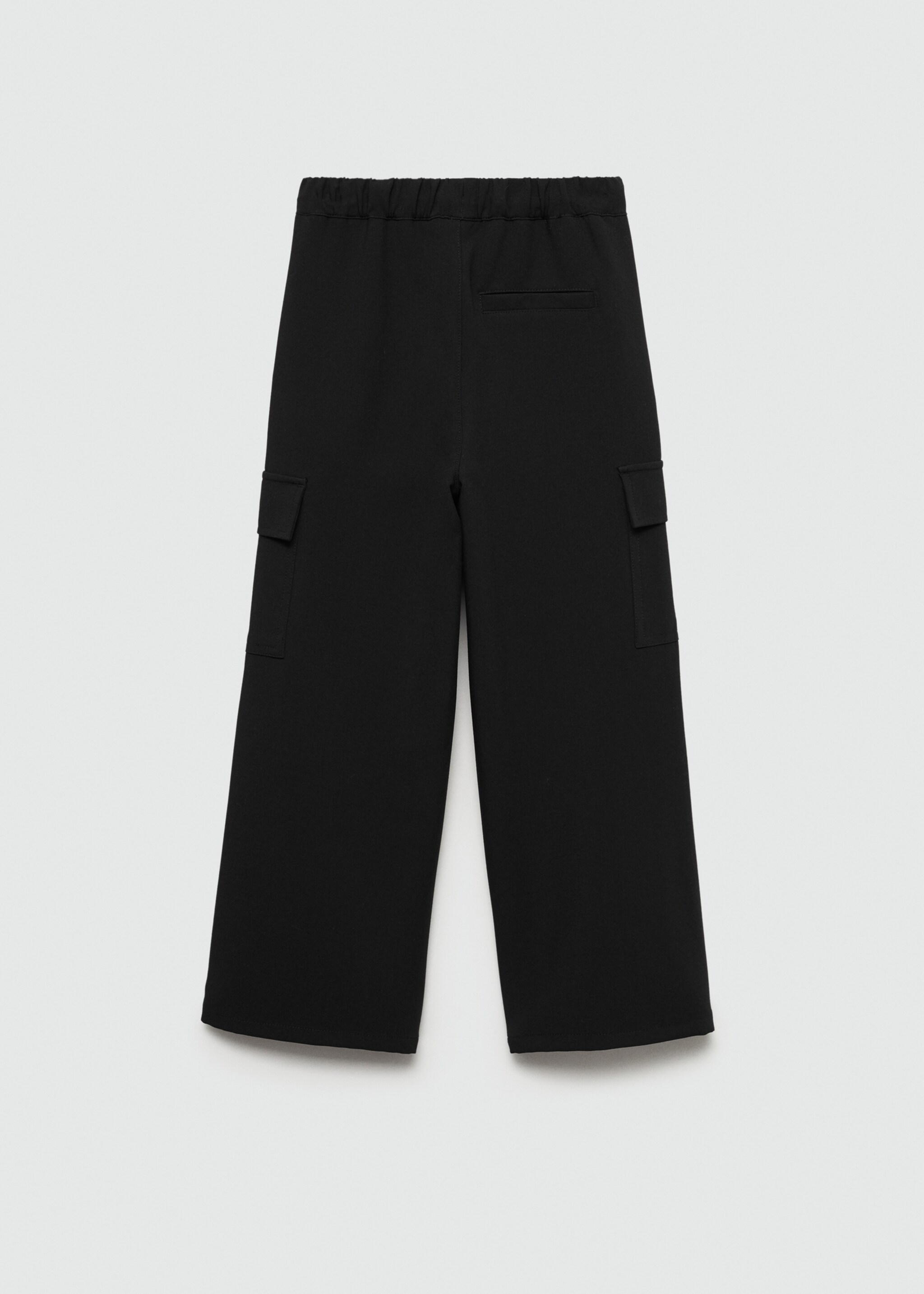 Flowy cargo trousers - Reverse of the article, Black. Ref: 77016735-00.