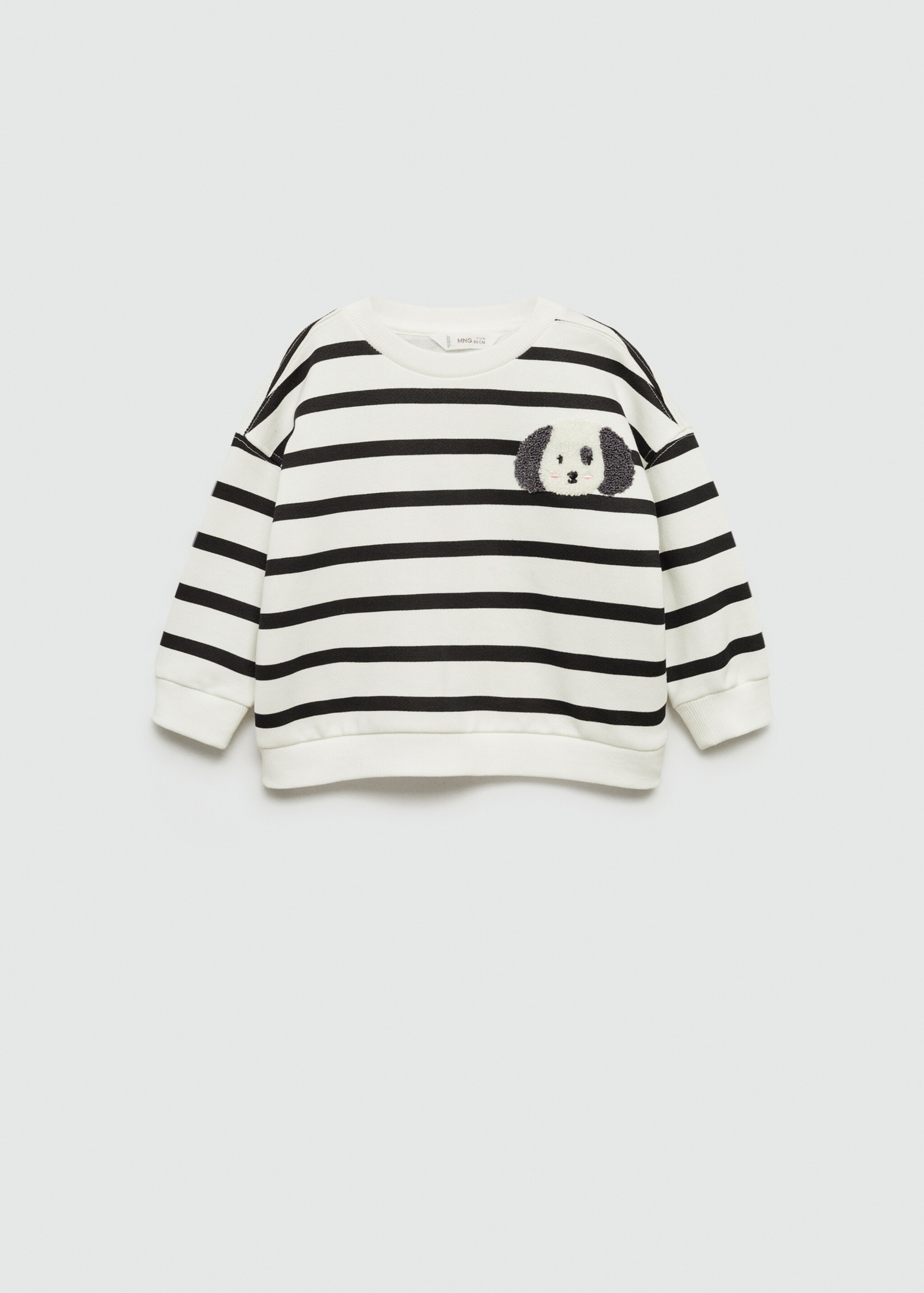 Sweat-shirt imprimé rayures - Article sans modèle, Blanc cassé. Ref: 77016736-00.