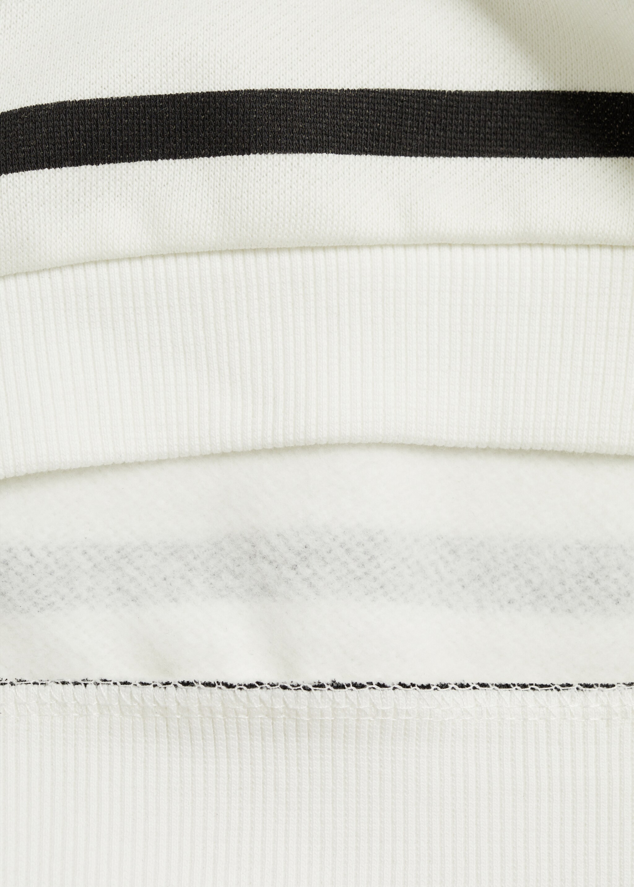 Sweat-shirt imprimé rayures - Détail de l'article 0, Blanc cassé. Ref: 77016736-00.