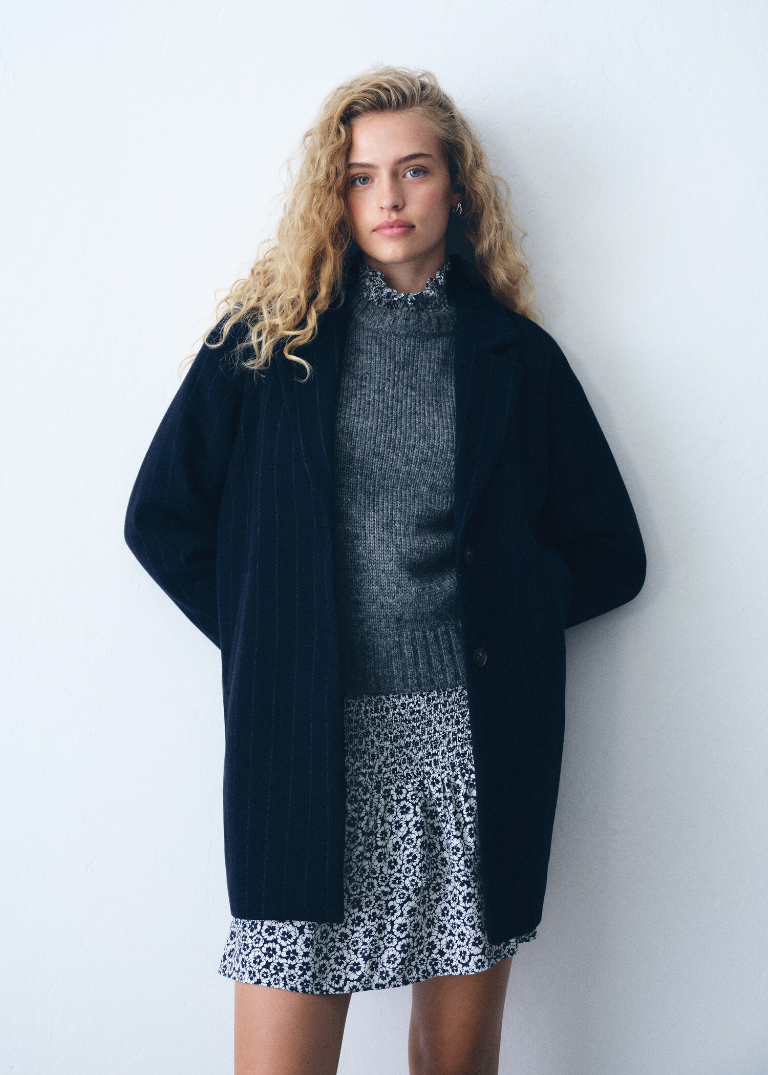 Gestreifter Wollmantel - Detail des Artikels 5