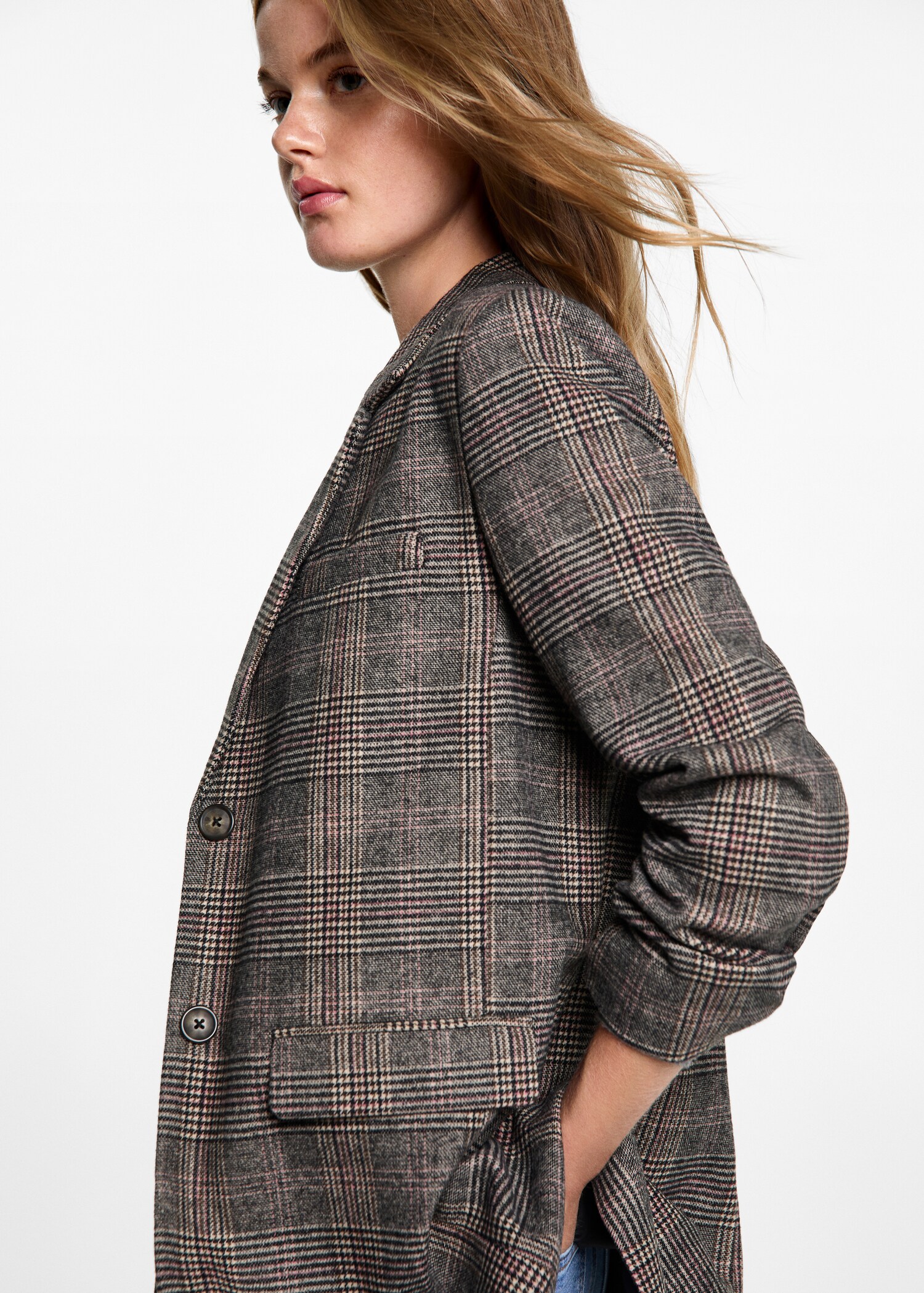 Karierter Mantel aus Woll-Mix - Detail des Artikels 1