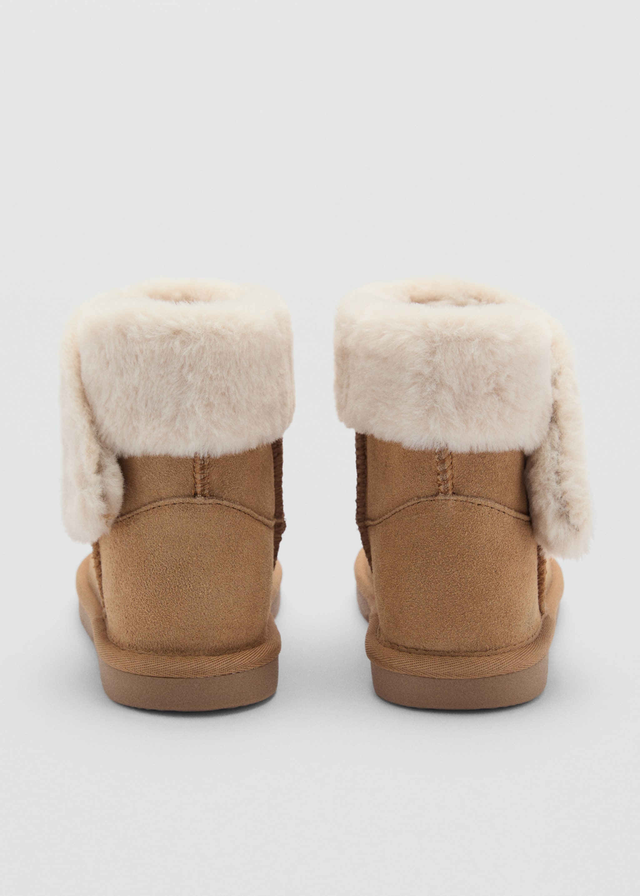 Bottines en cuir et imitation fourrure - Détail de l'article 2, Beige. Ref: 77016745-00.