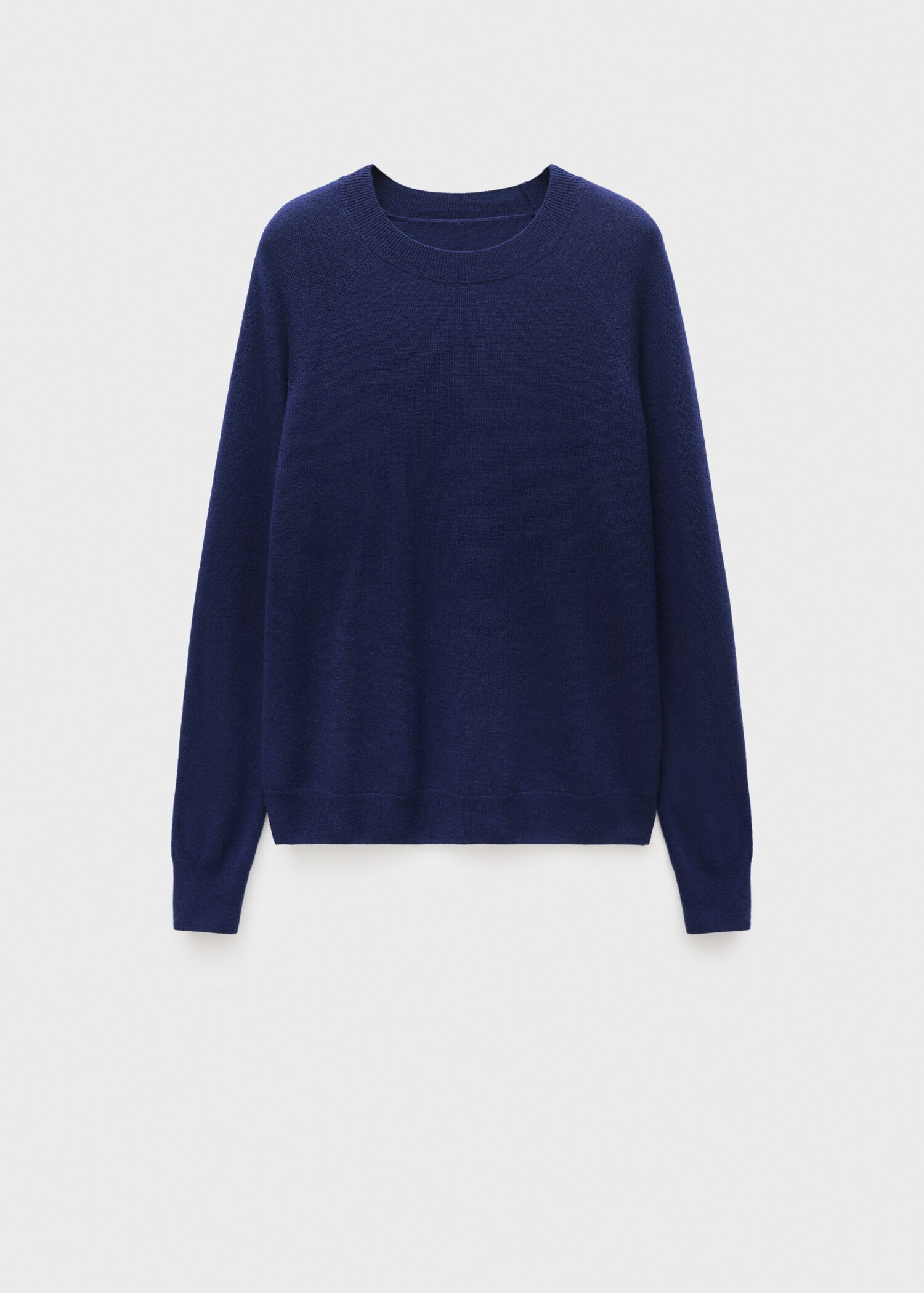 Rounded neck wool sweater - Article without model