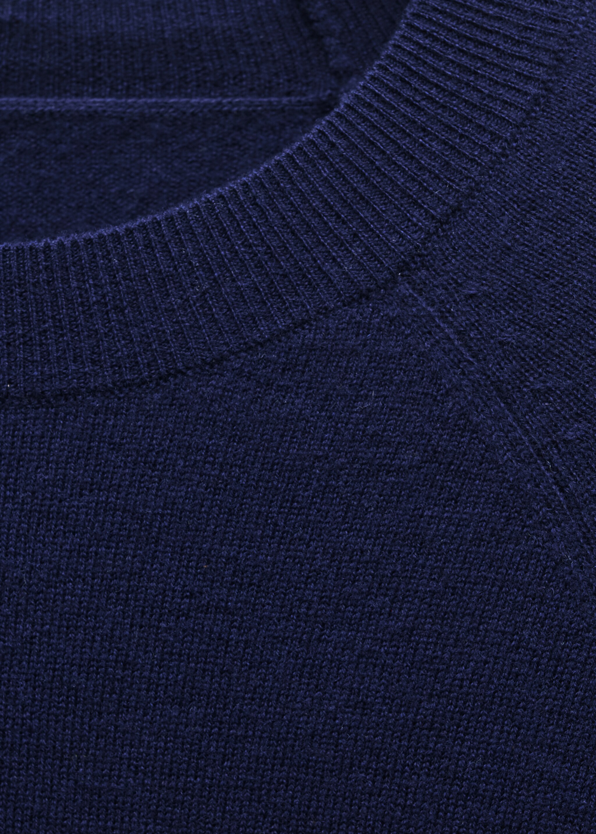Πουλόβερ μάλλινο με στρογγυλό λαιμό - Λεπτομέρεια του προϊόντος 8, Σκούρο Μπλε Μαρέν. Ref: 77016751-00.