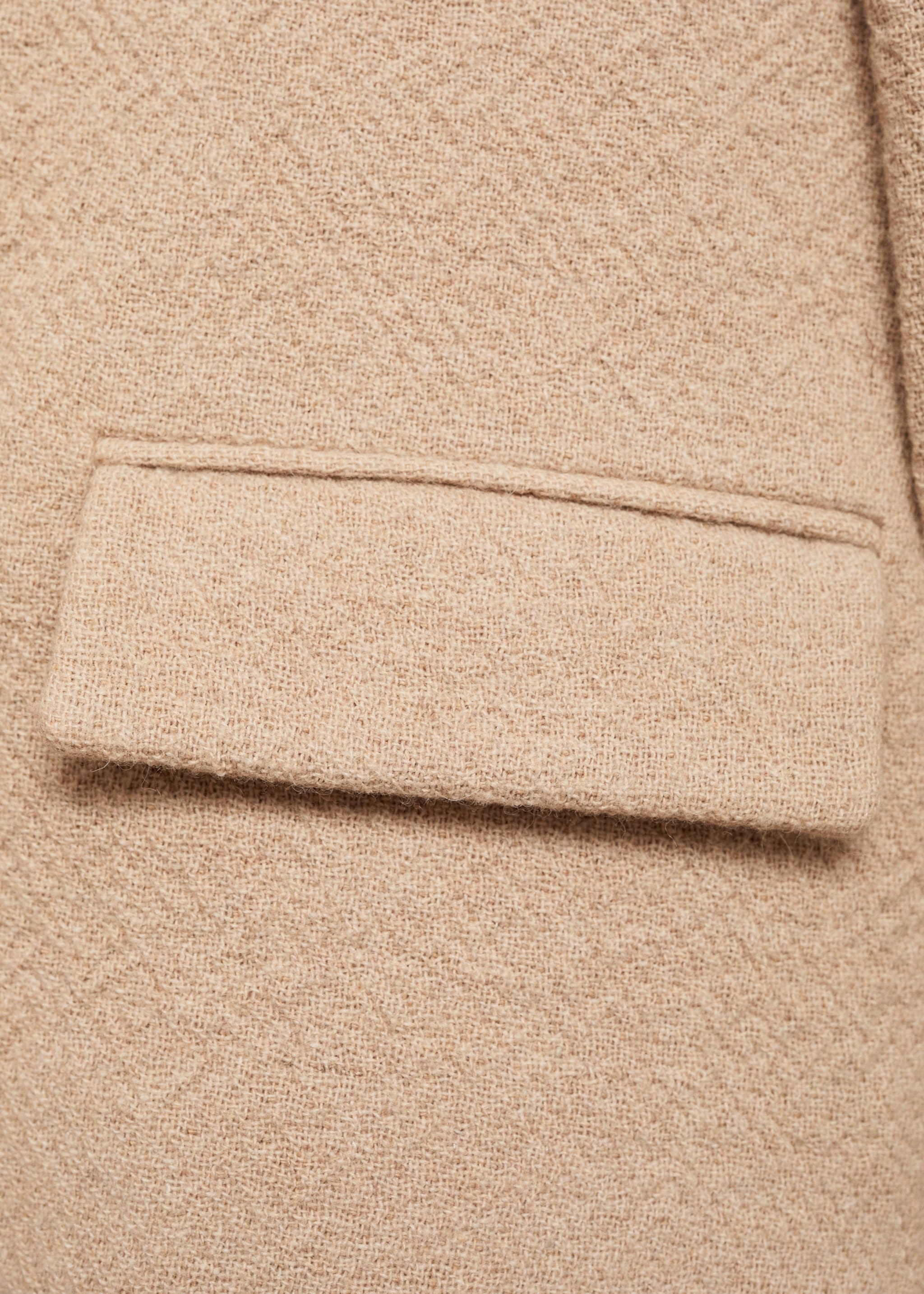 Buttoned cropped jacket - Details of the article 0, Medium Brown. Ref: 77016763-00.