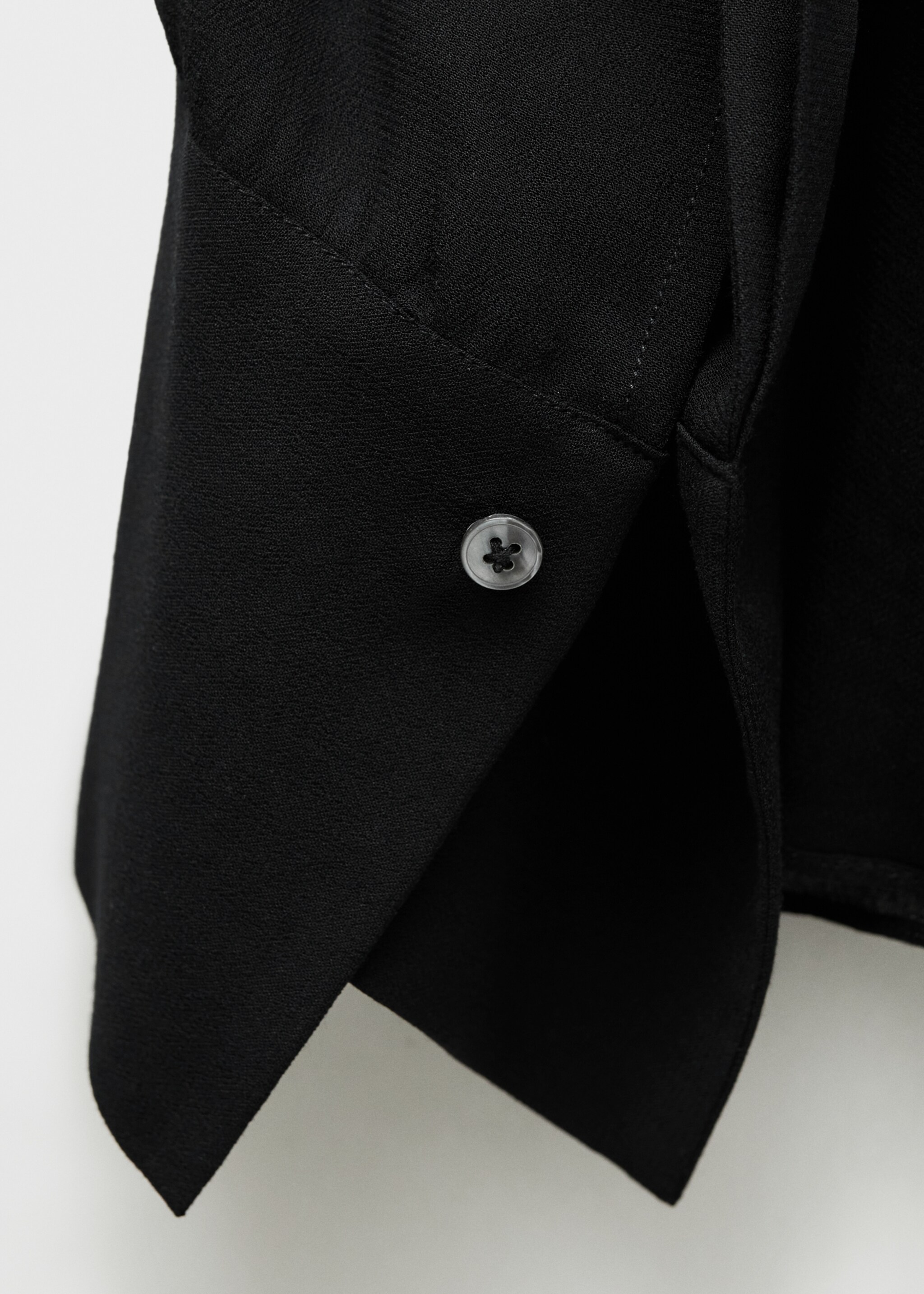 Semi-transparent lace shirt - Details of the article 0, Black. Ref: 77016764-00.