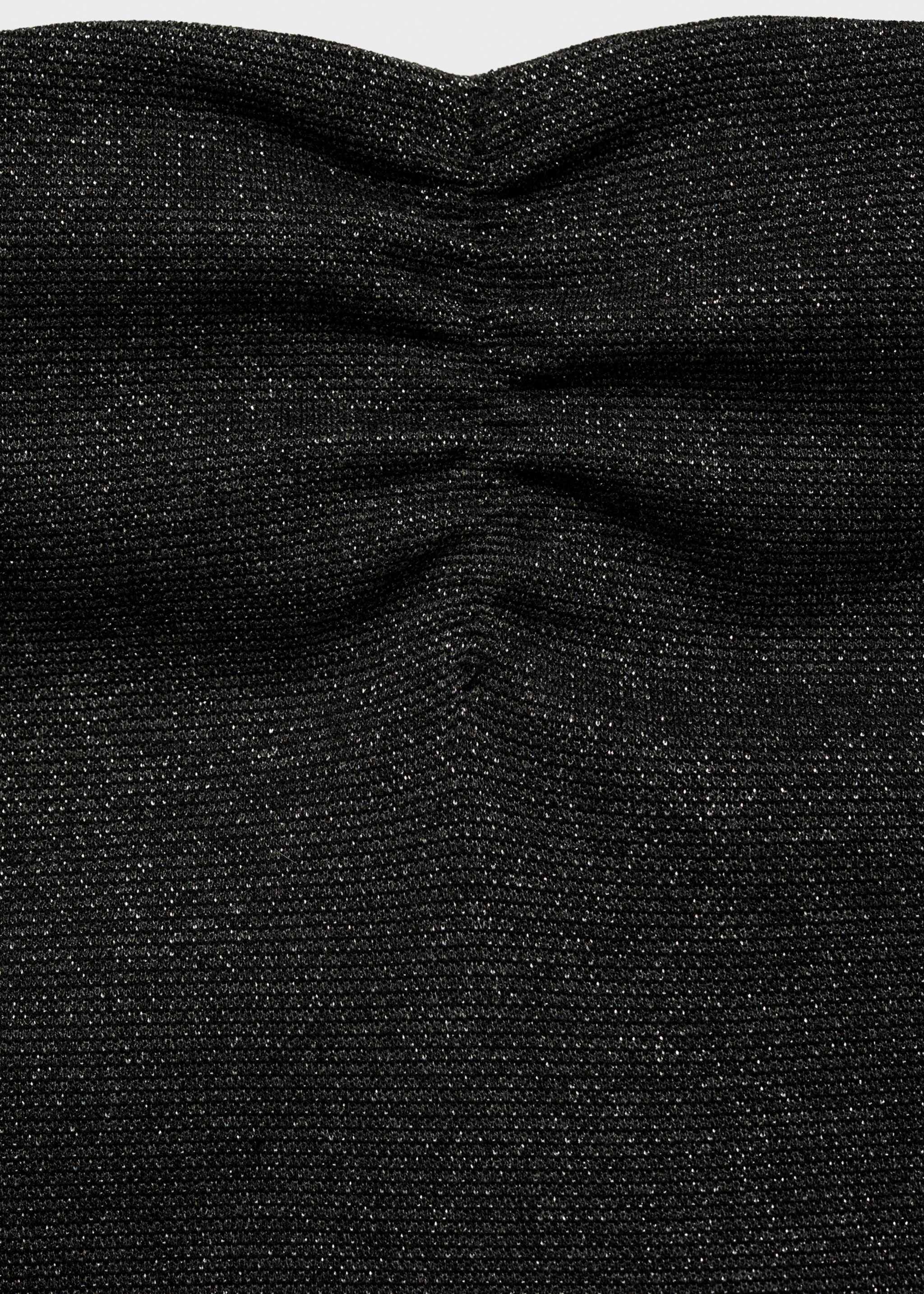 Lurex crop top - Details of the article 8, Black. Ref: 77016765-00.