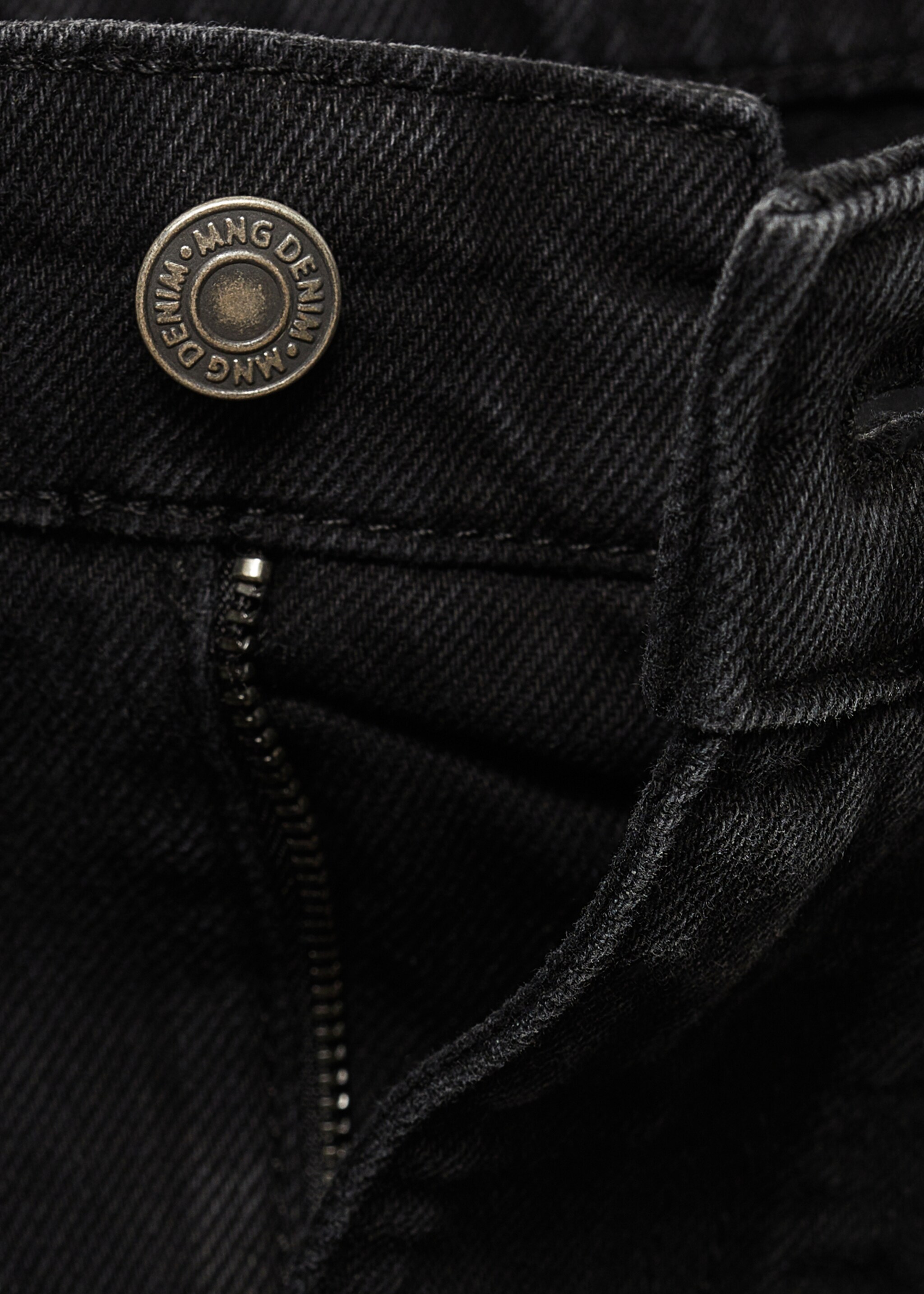 Jeans tapered-fit negros - Detalle del artículo 0, Denim negro. Ref: 77016767-00.