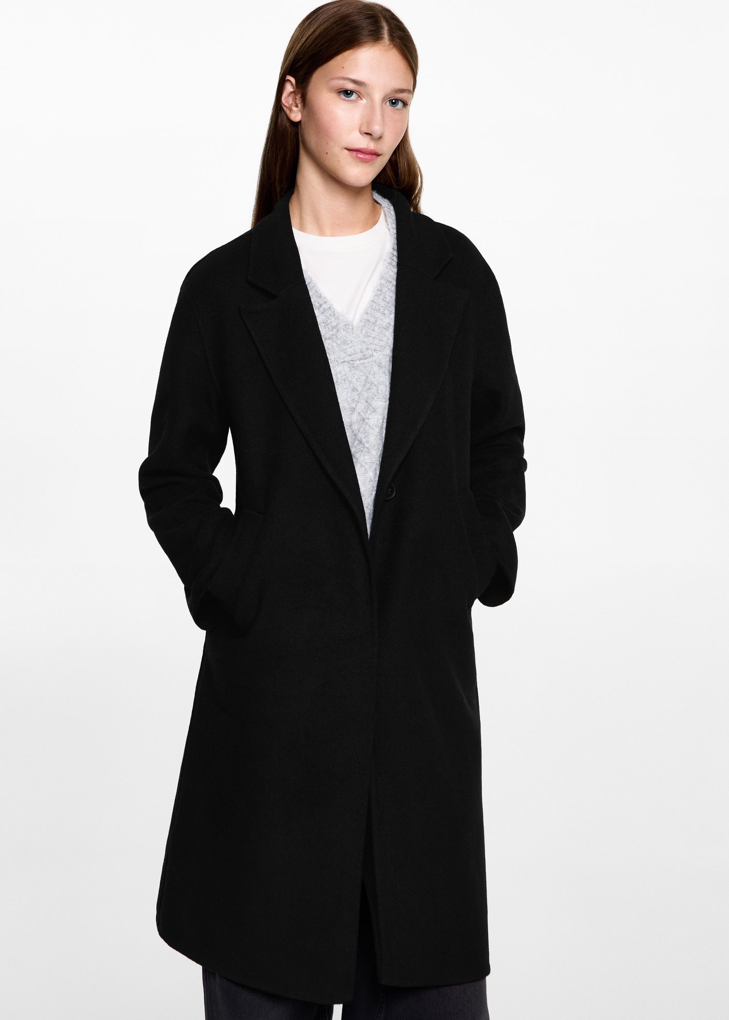 Mango Women's Long Cloth Coat only .99: eDeal Info