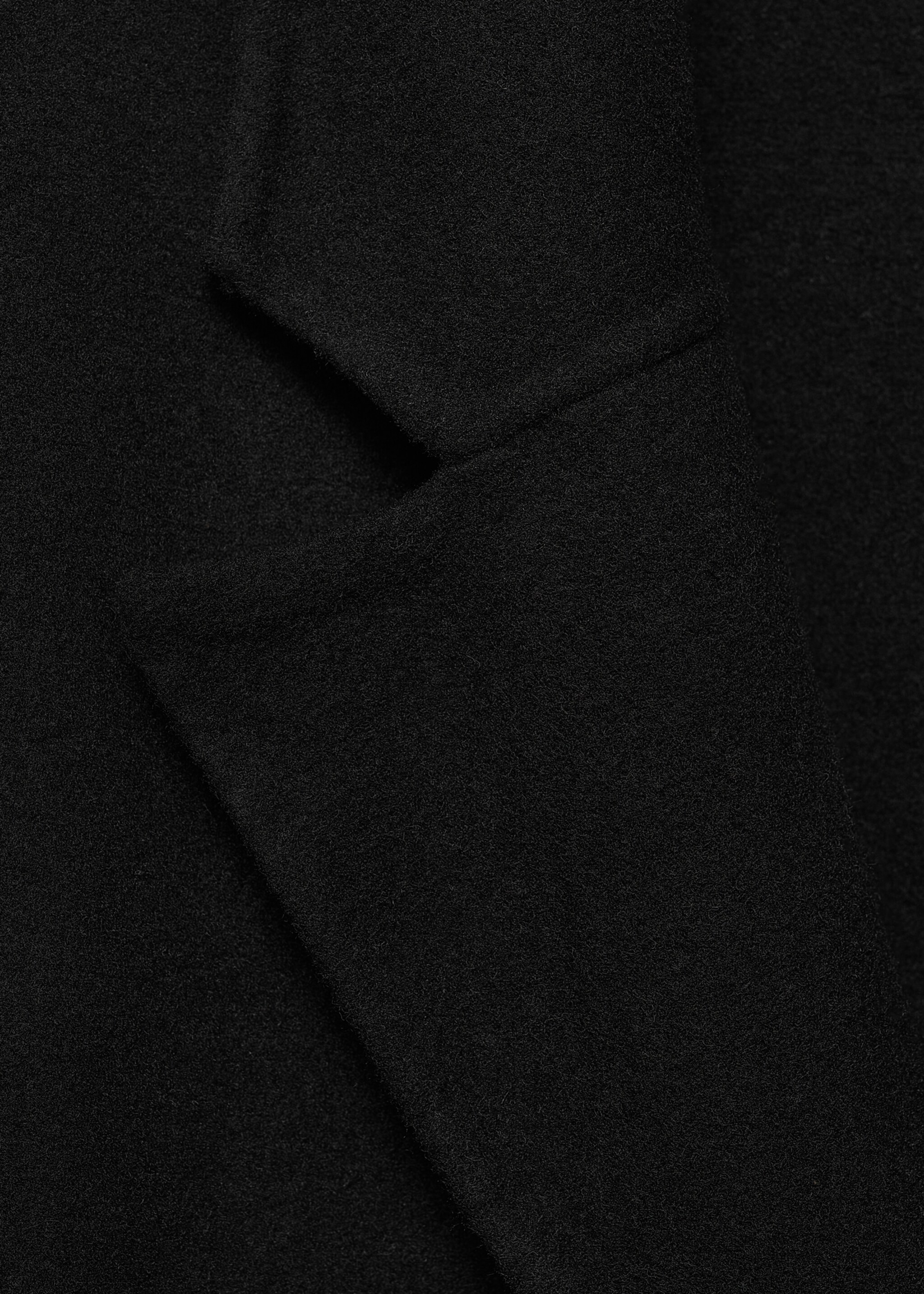 Long cloth coat - Details of the article 0, Black. Ref: 77017113-00.