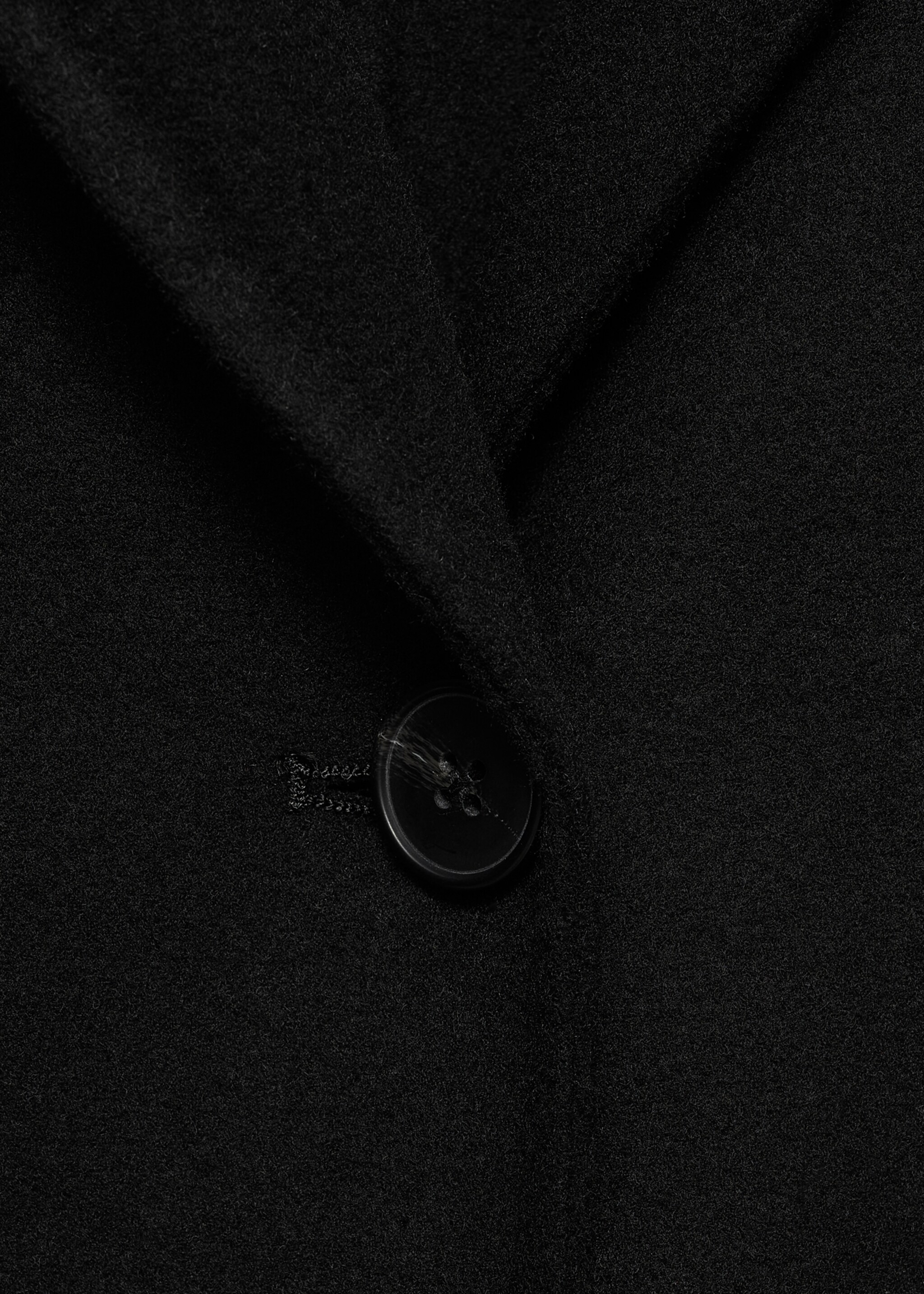 Long cloth coat - Details of the article 8, Black. Ref: 77017113-00.