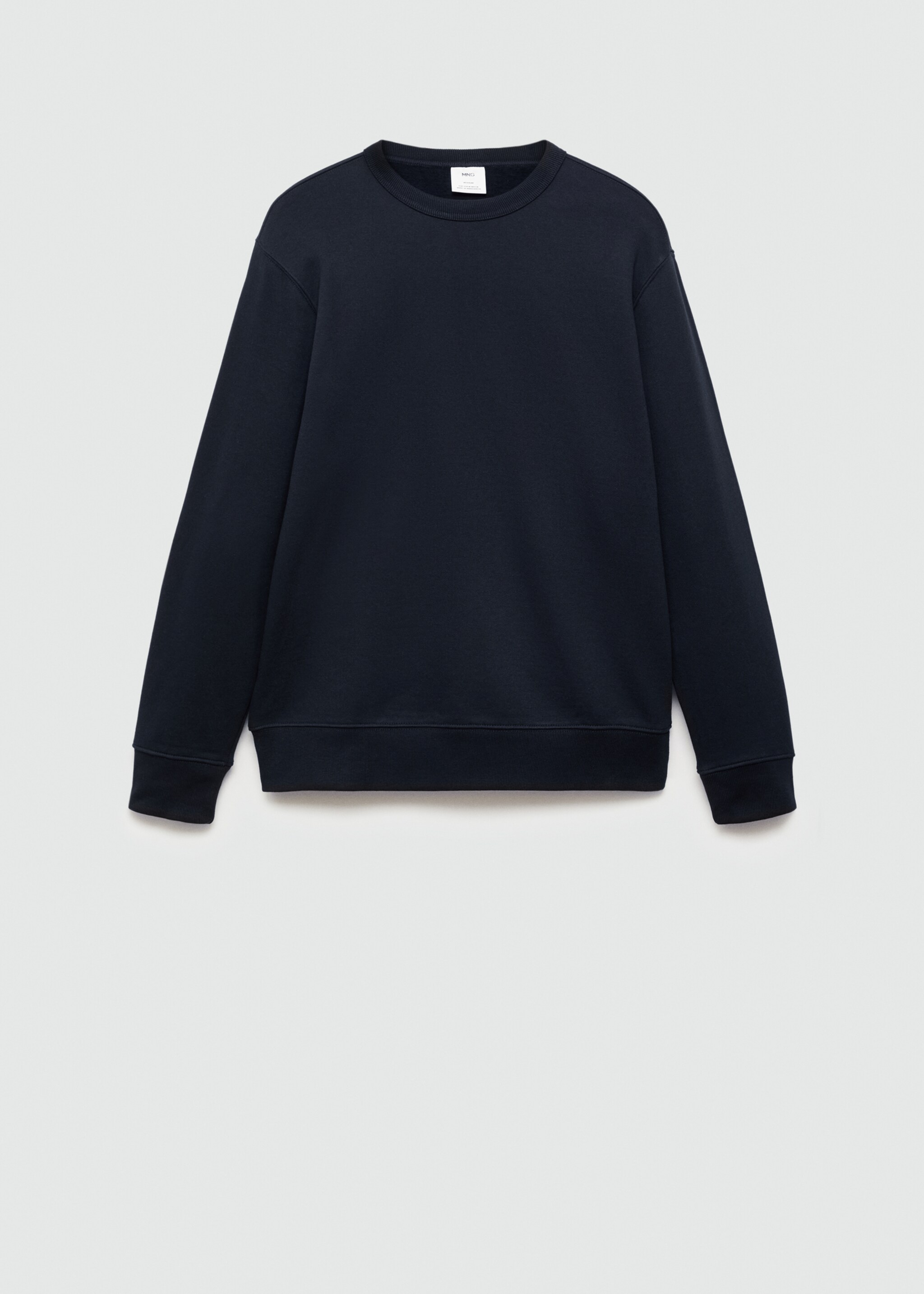 Plush cotton sweatshirt - Article without model, Dark Navy. Ref: 77017117-00.