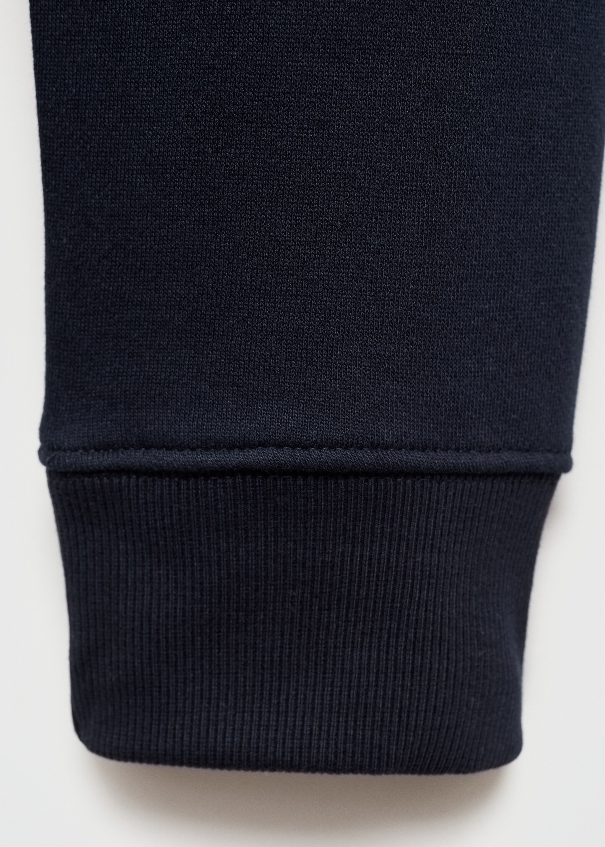 Plush cotton sweatshirt - Details of the article 0, Dark Navy. Ref: 77017117-00.