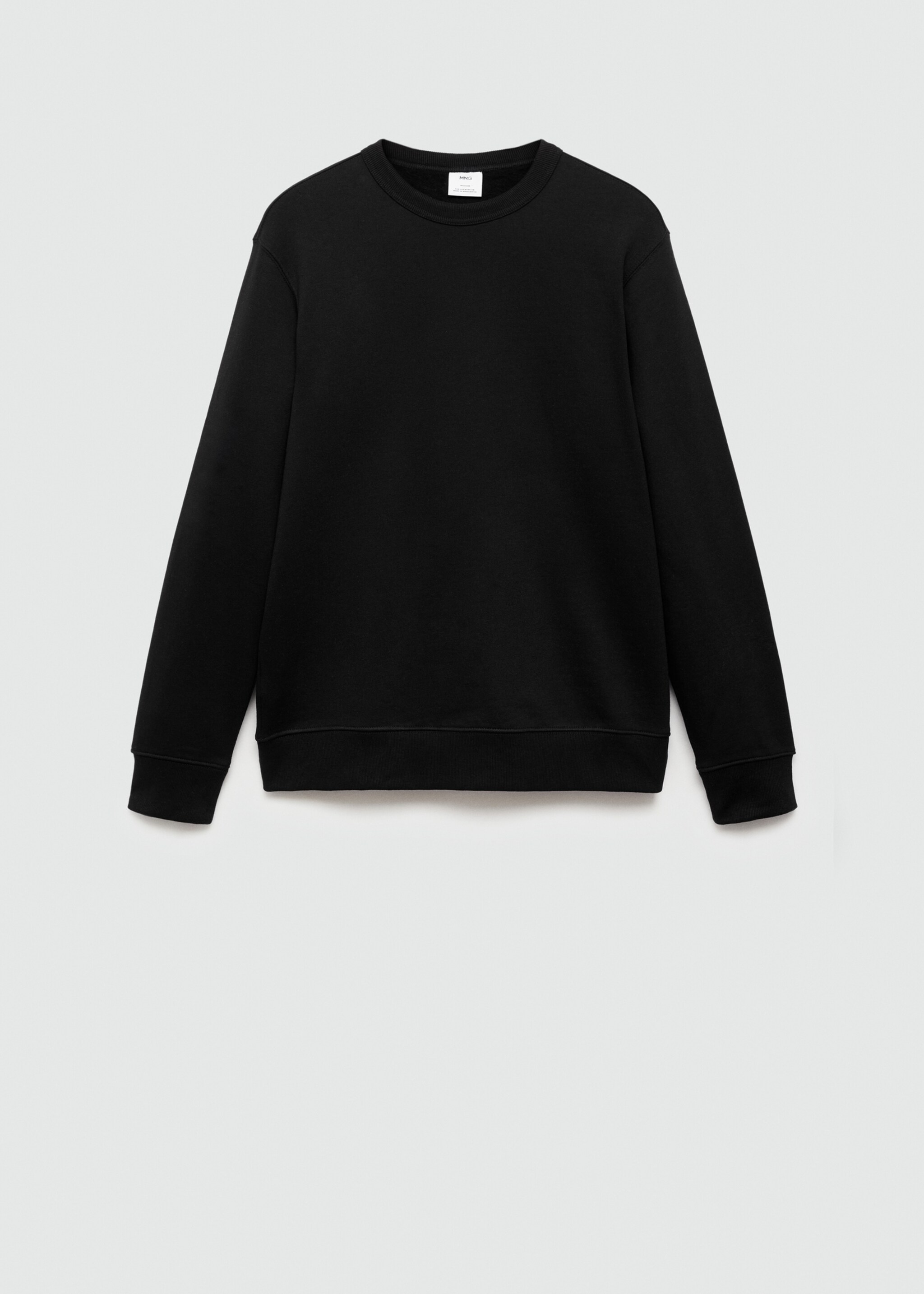 Plüsch-Sweatshirt aus Baumwolle - Artikel ohne Model, Schwarz. Ref: 77017117-00.