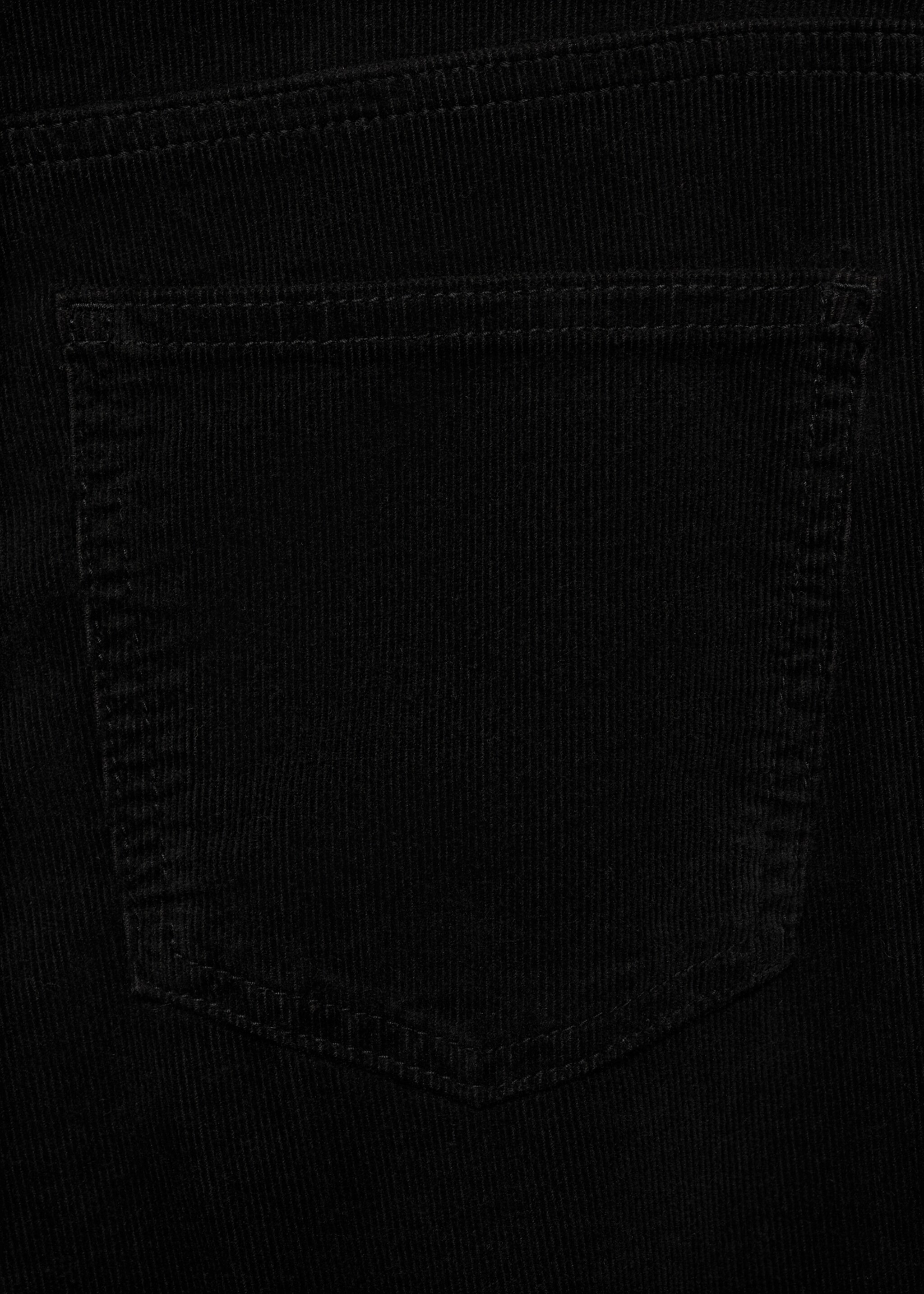 Corduroy flared jeans - Details of the article 0, Black. Ref: 77017118-00.