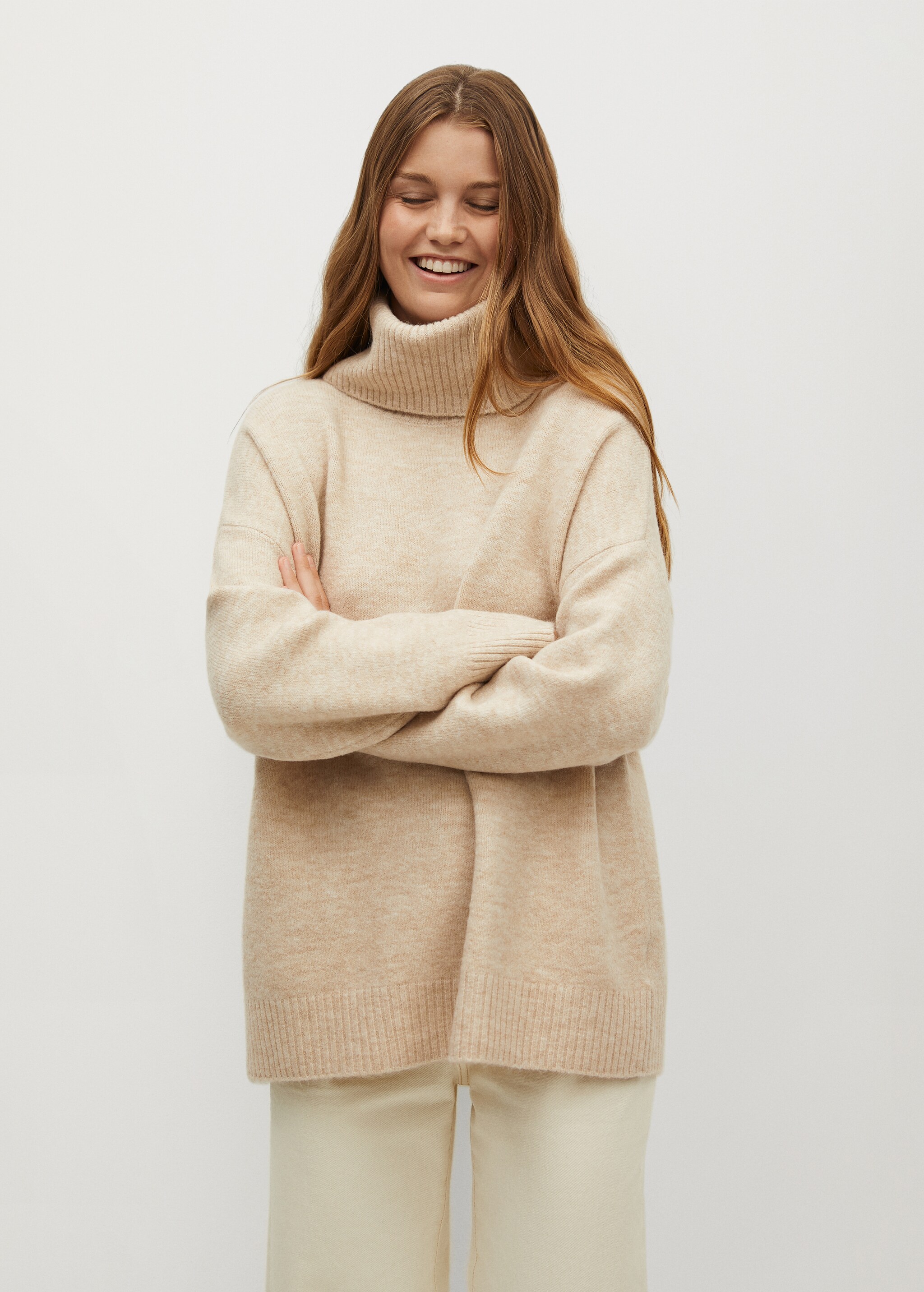 Jersey oversize cuello vuelto - Plano medio