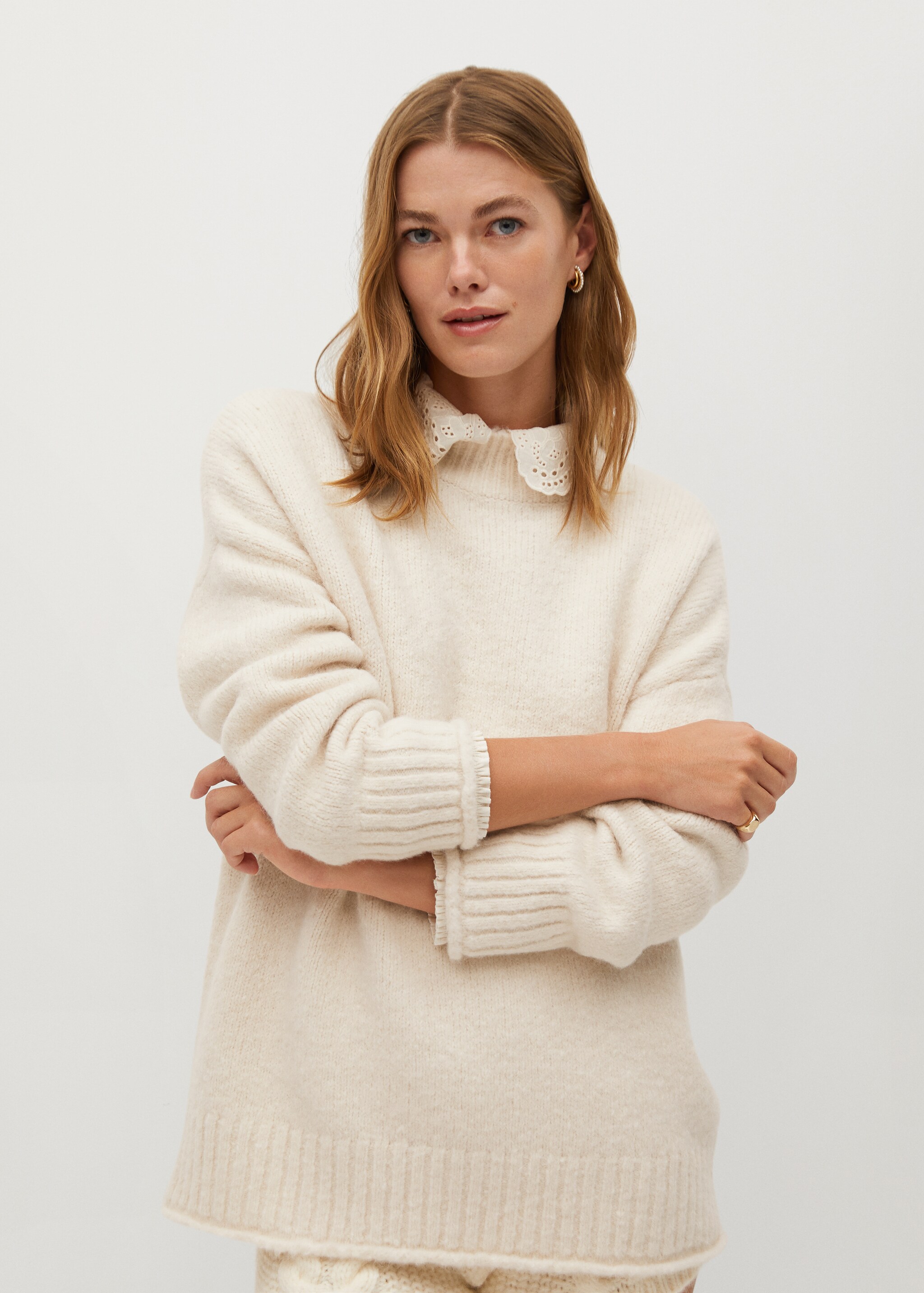 Textured knit sweater - Medium plane