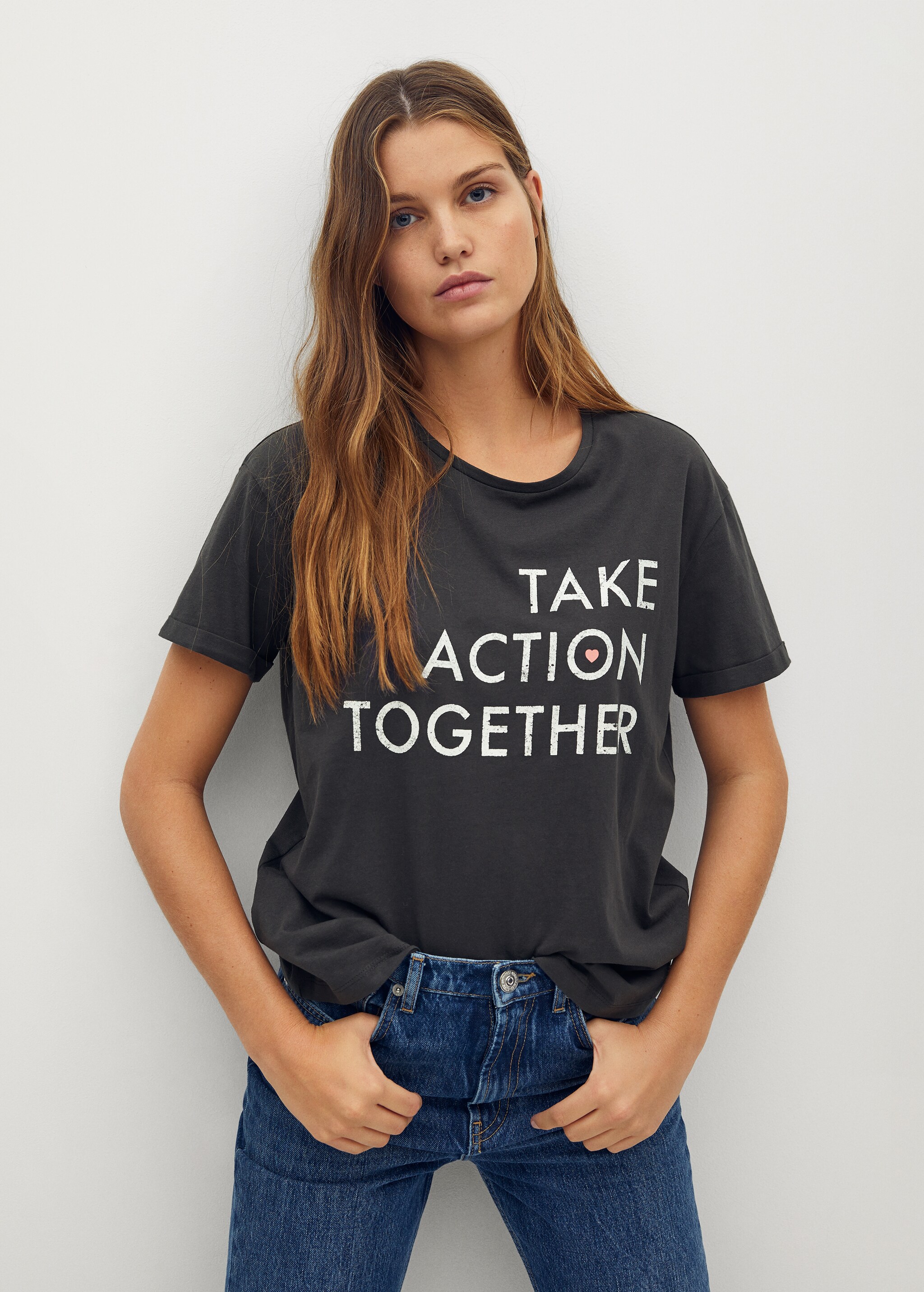Short-sleeved solidary t-shirt - Medium plane